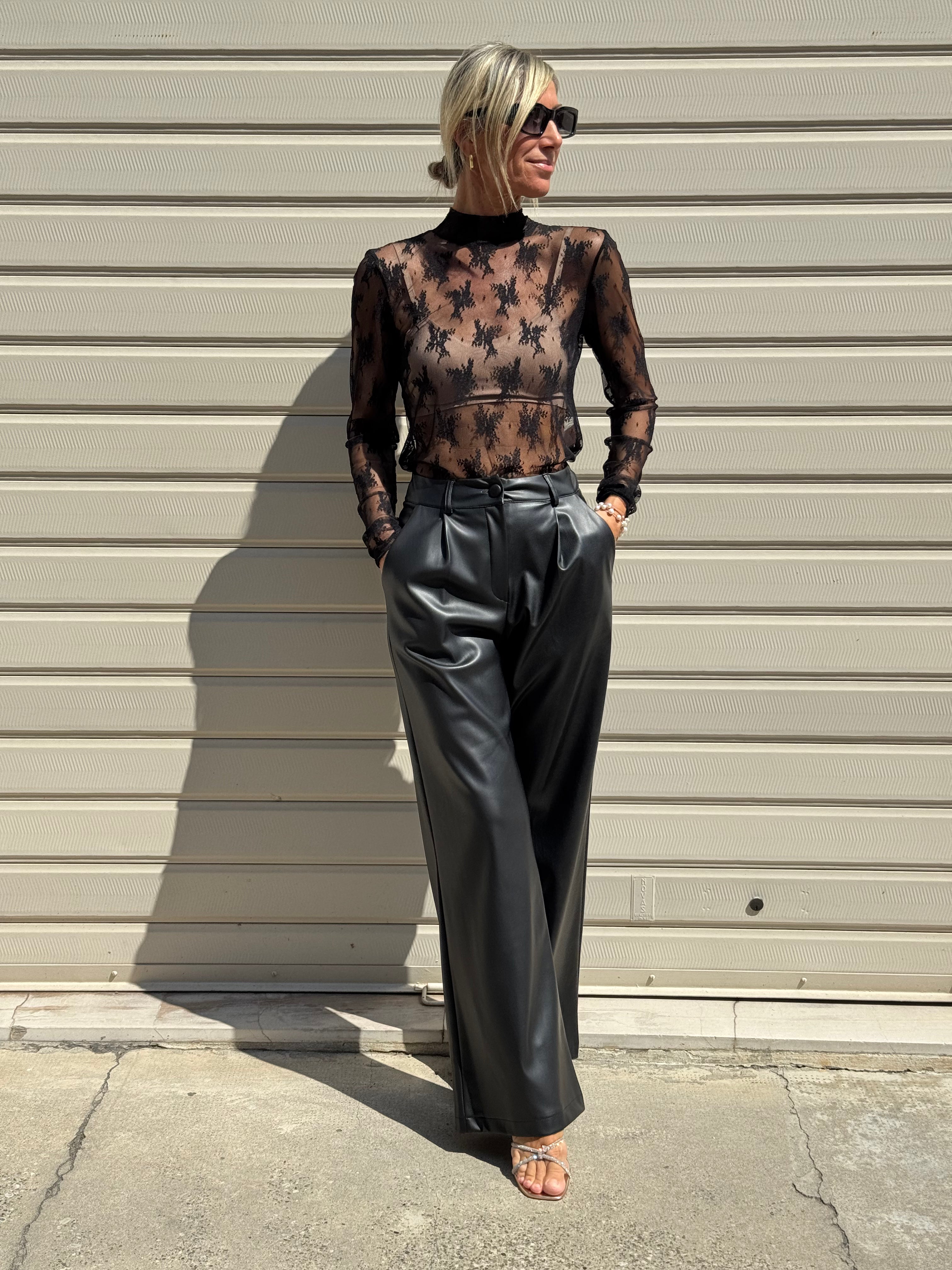 Pantalone ecopelle artigli