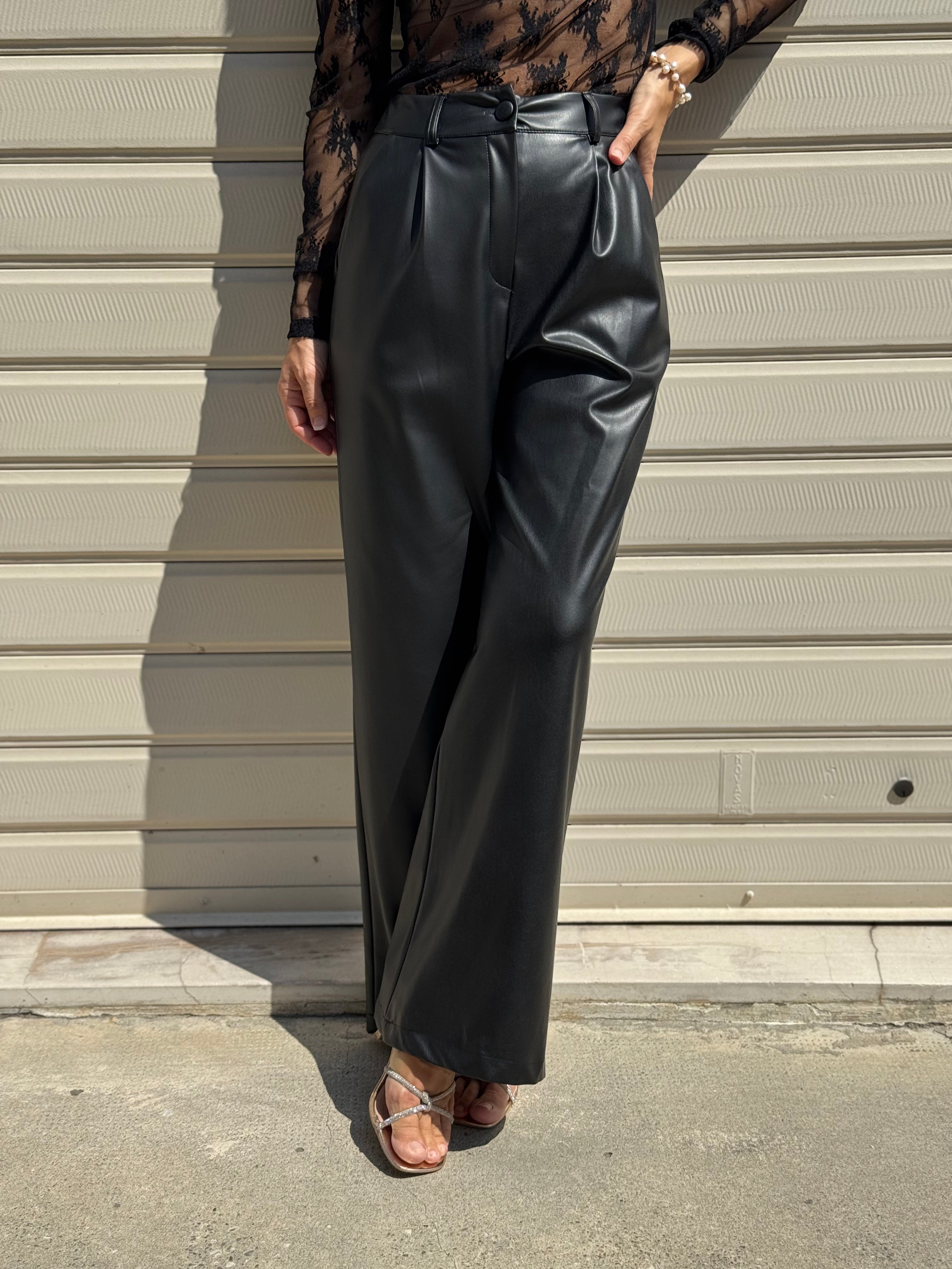 Pantalone ecopelle artigli