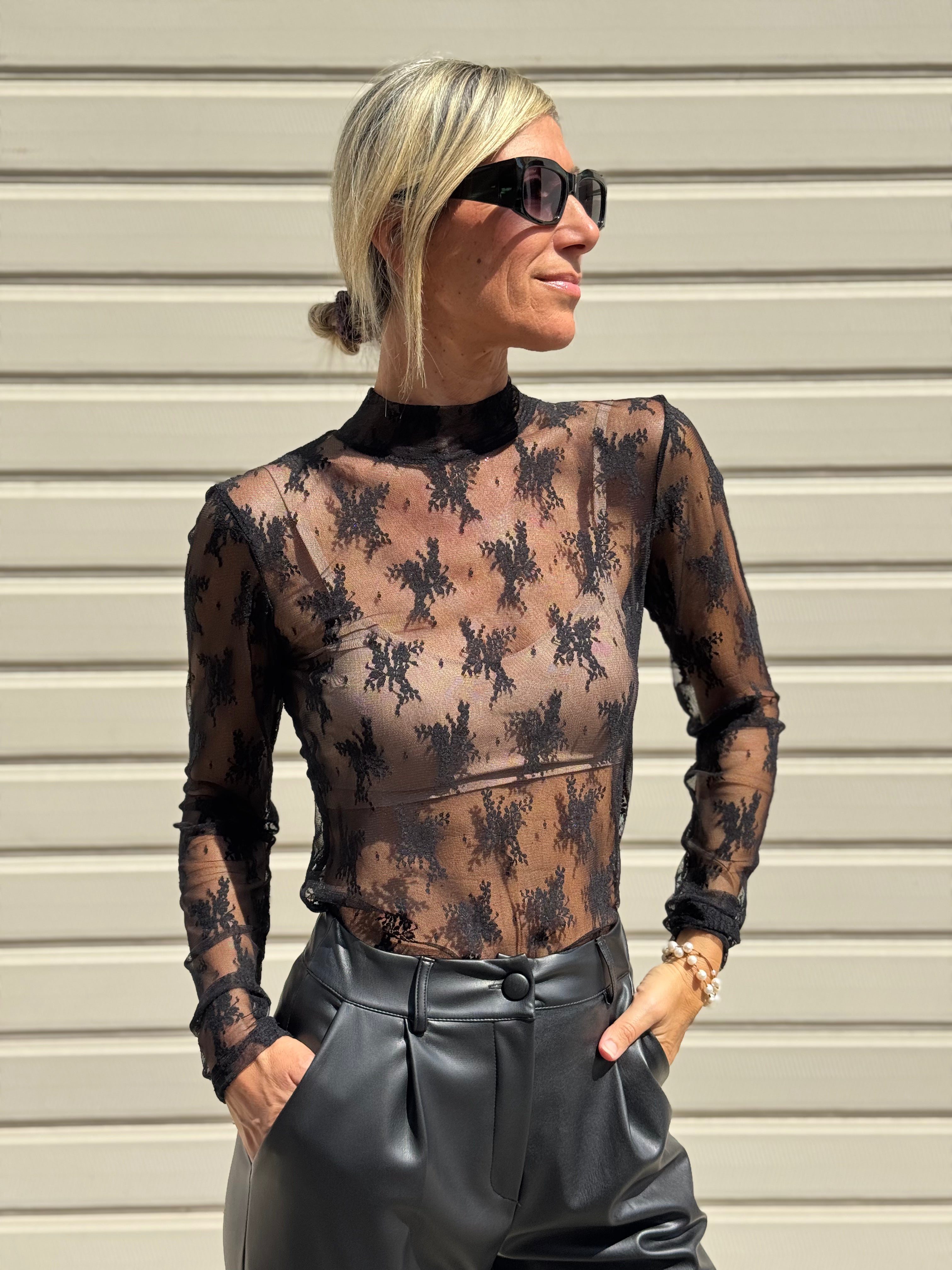 Maglia pizzo lupetto artigli