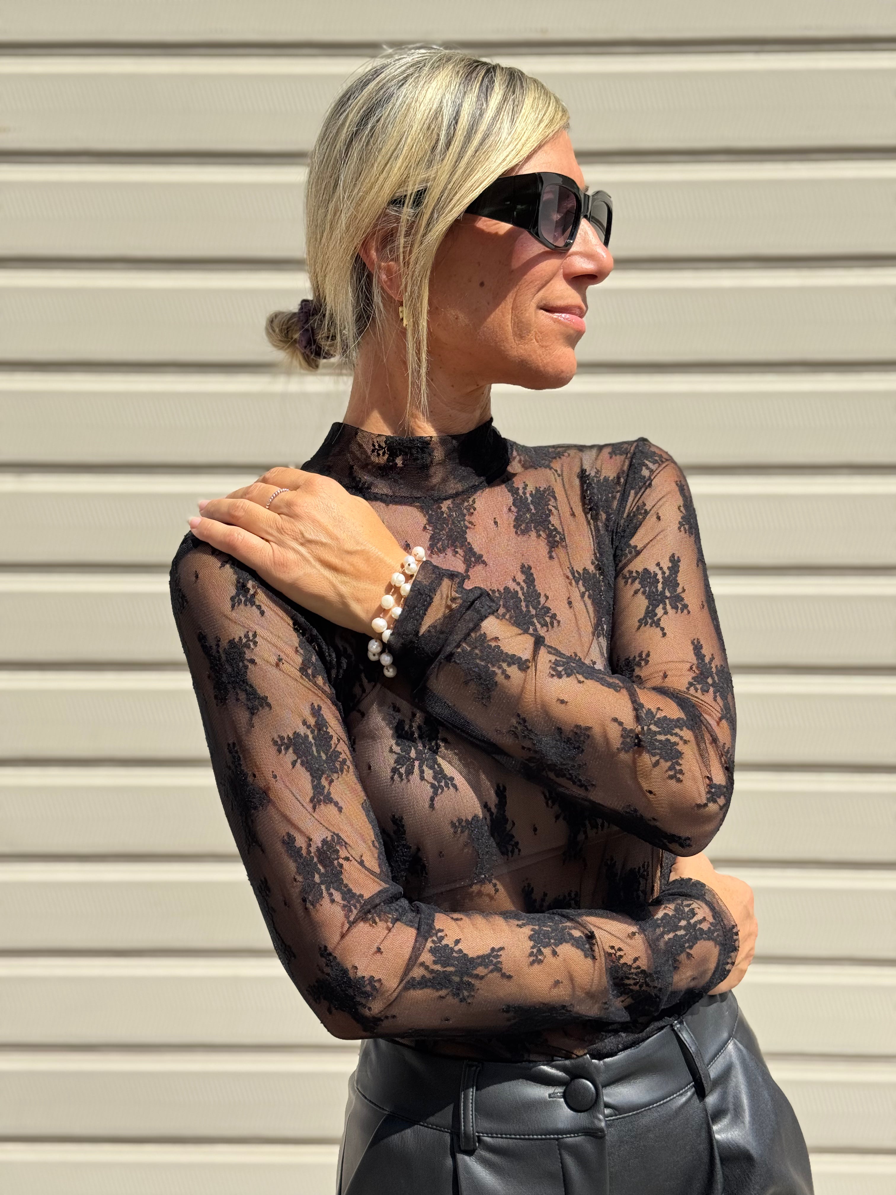 Maglia pizzo lupetto artigli