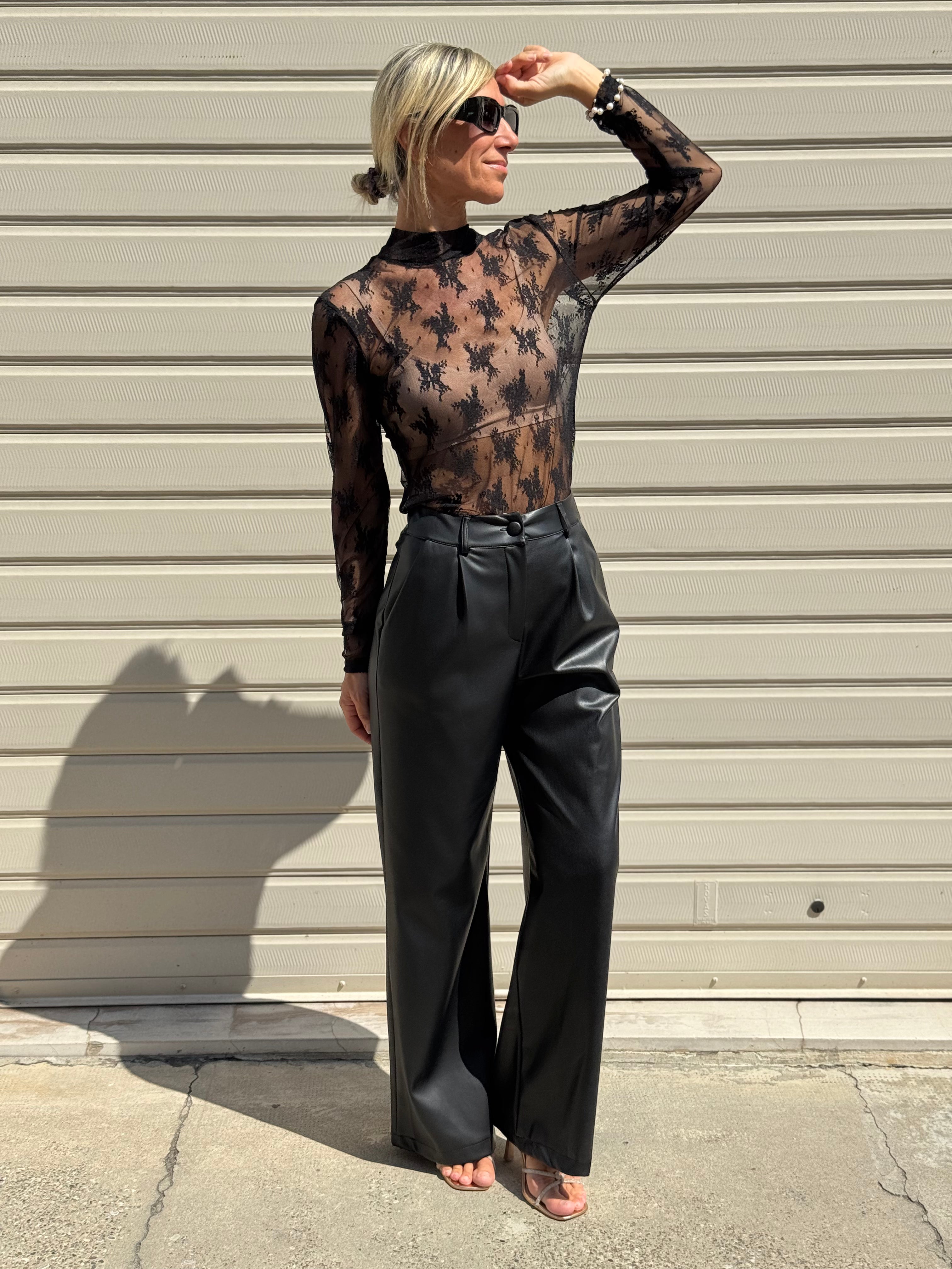 Pantalone ecopelle artigli