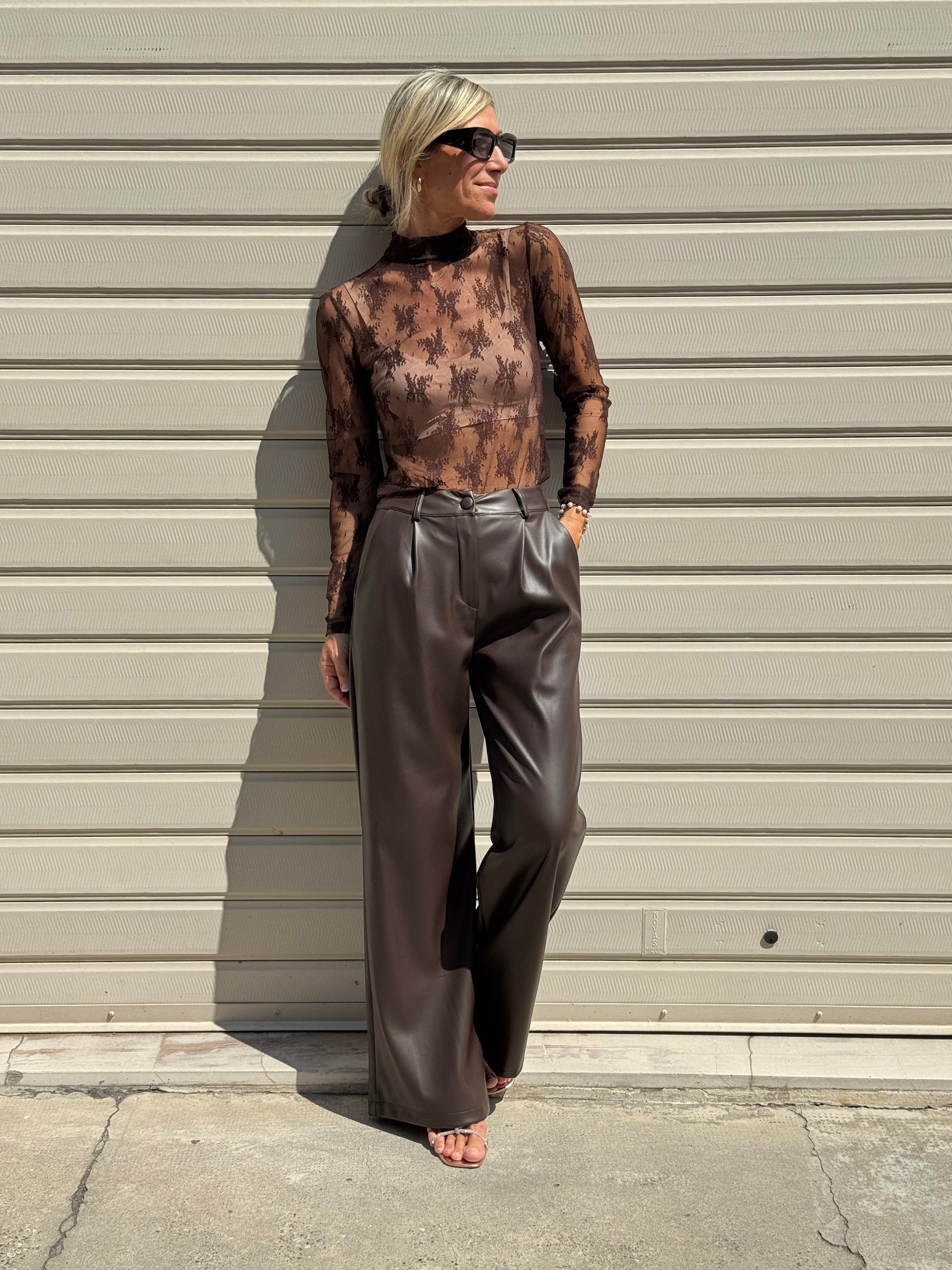 Pantalone ecopelle artigli