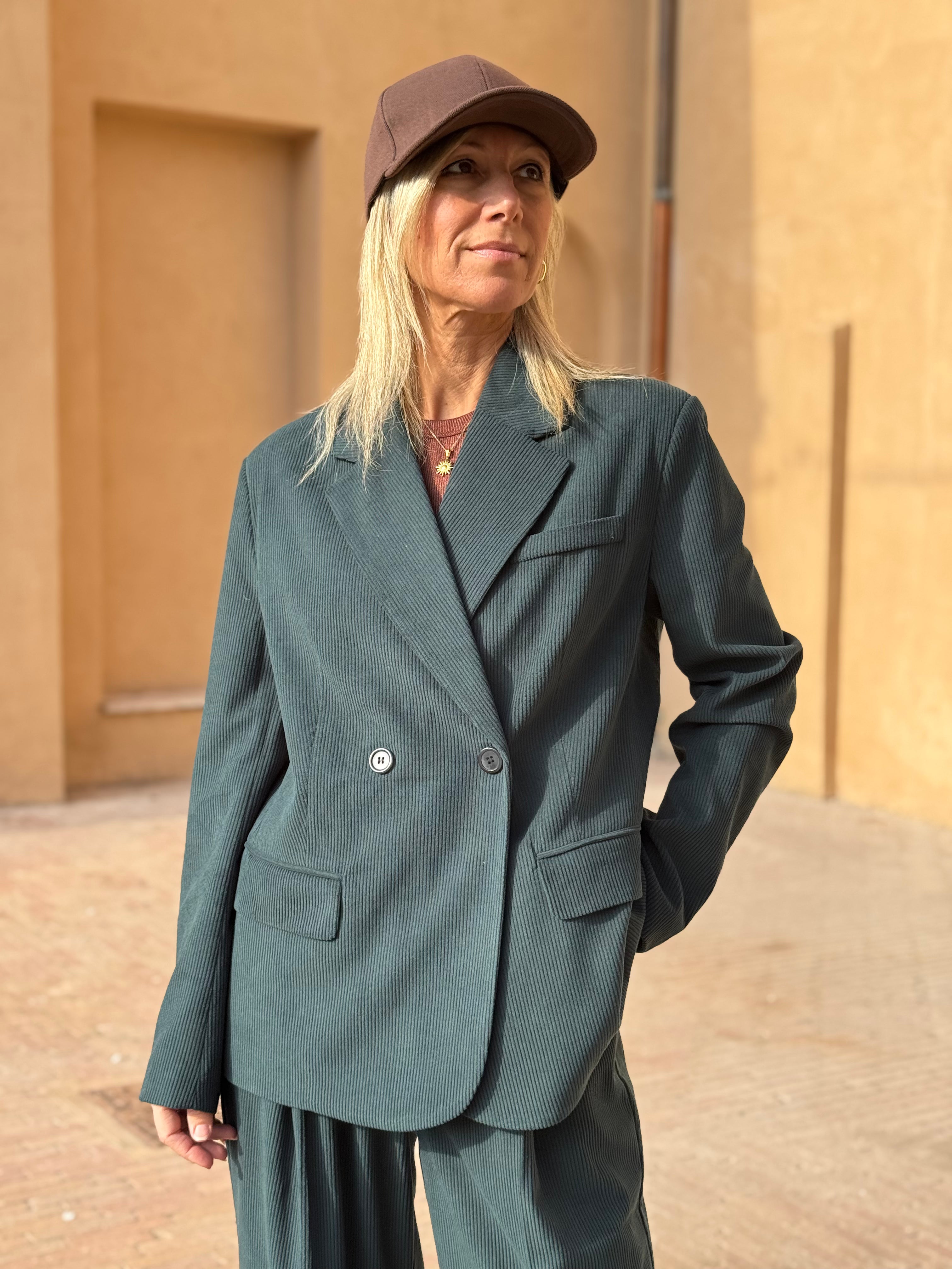 Blazer over velluto coste