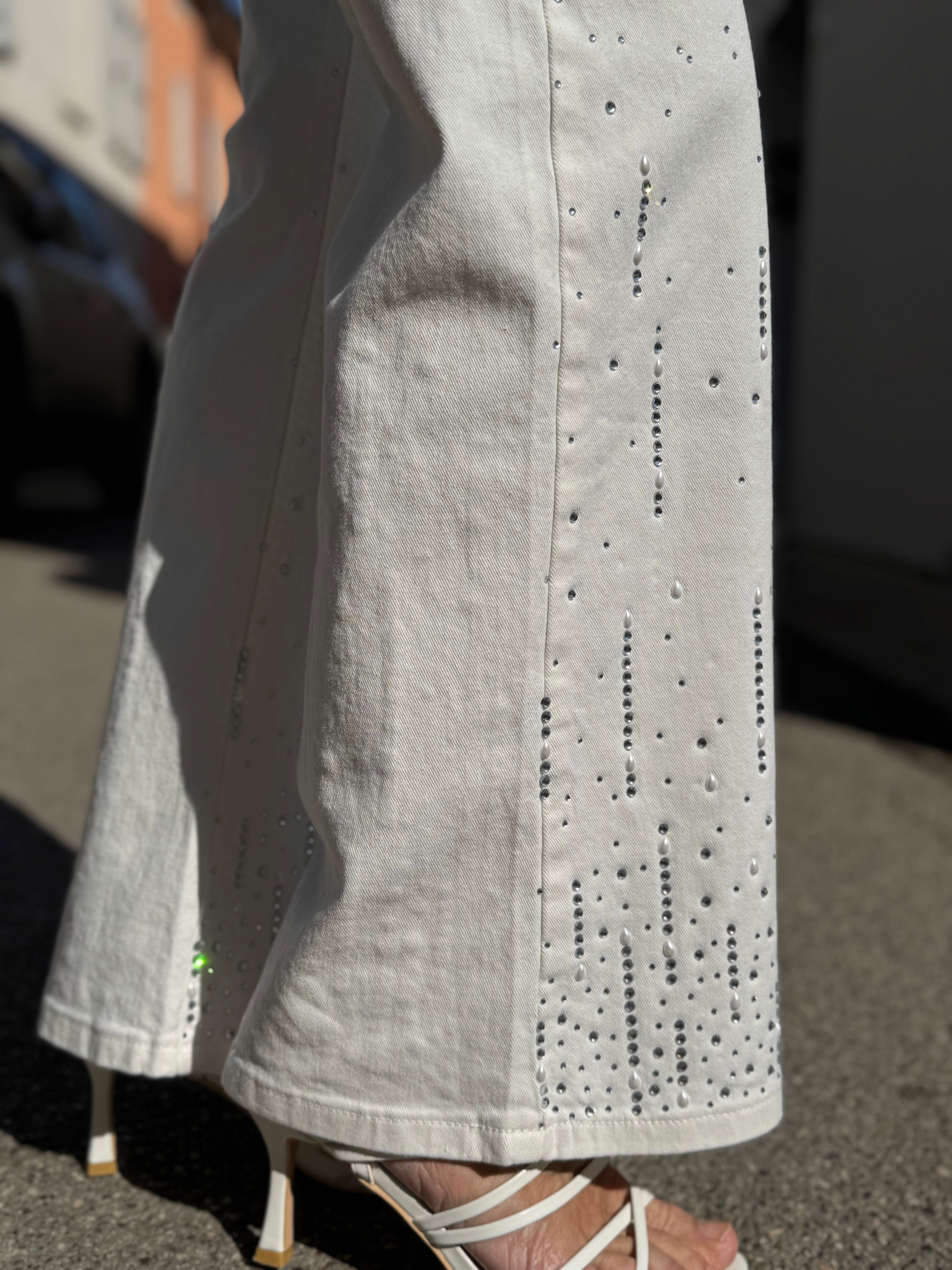 Jeans strass e perle mimì