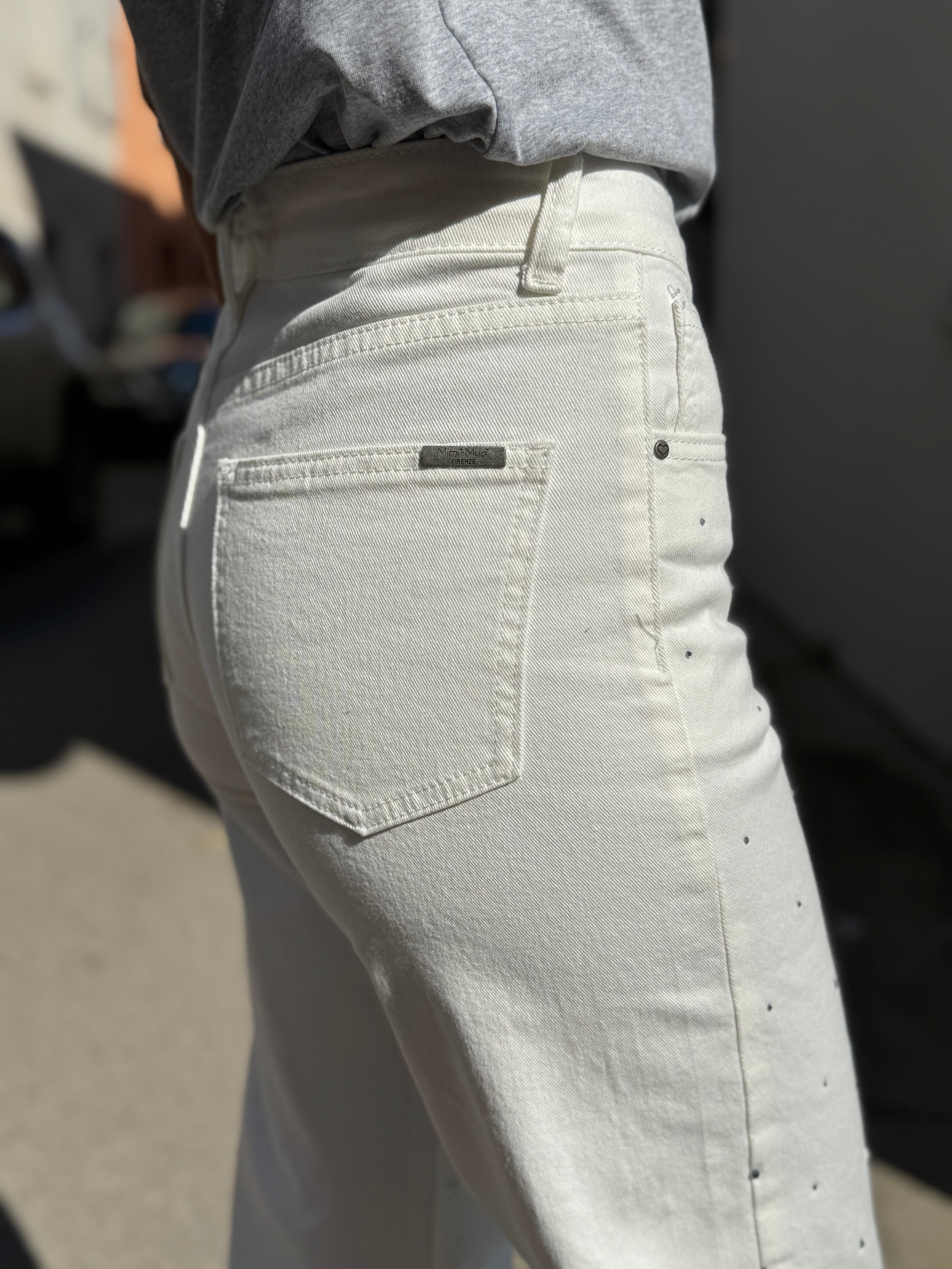Jeans strass e perle mimì