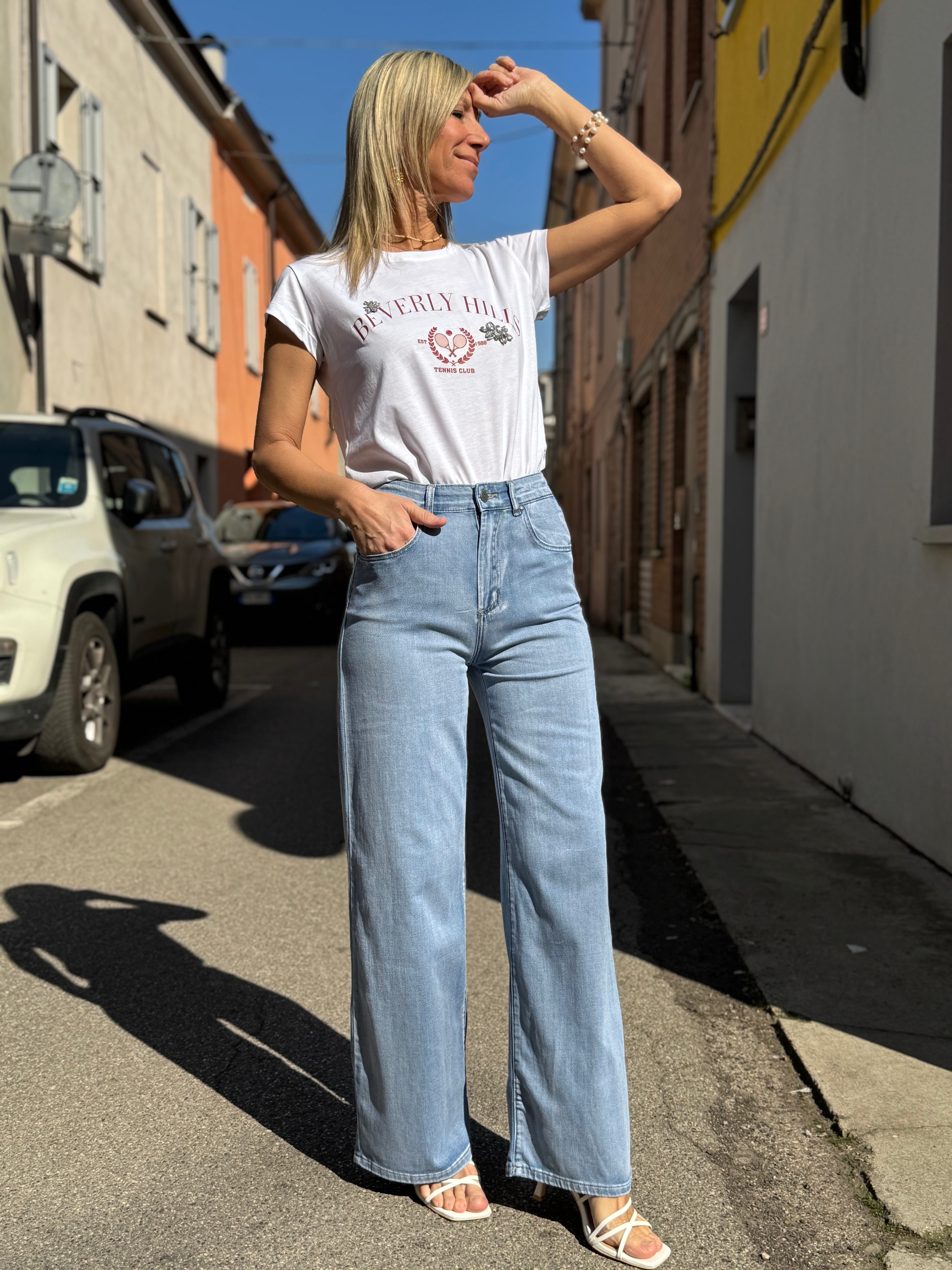 Jeans palazzo morbido mimì