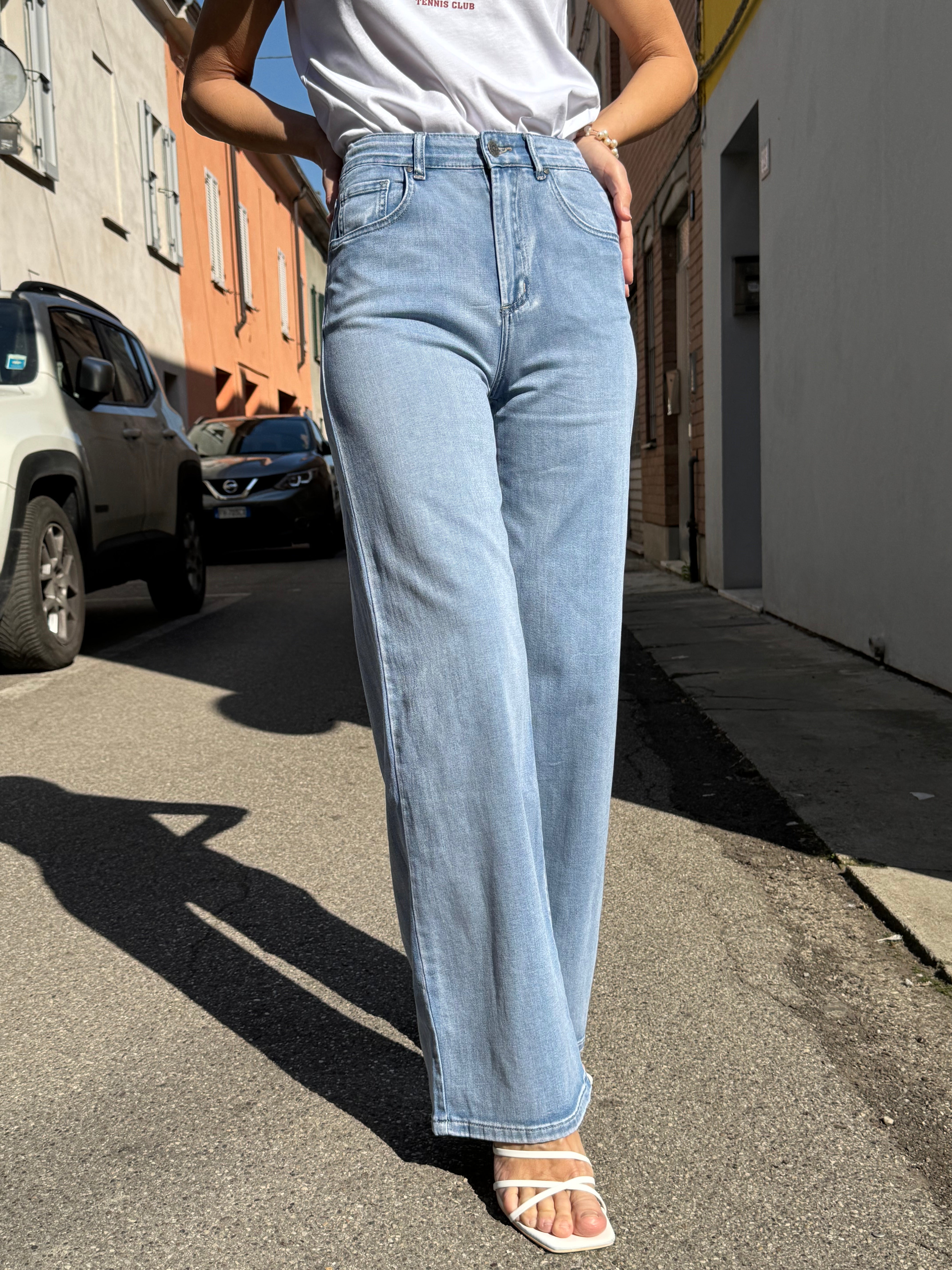 Jeans palazzo morbido mimì