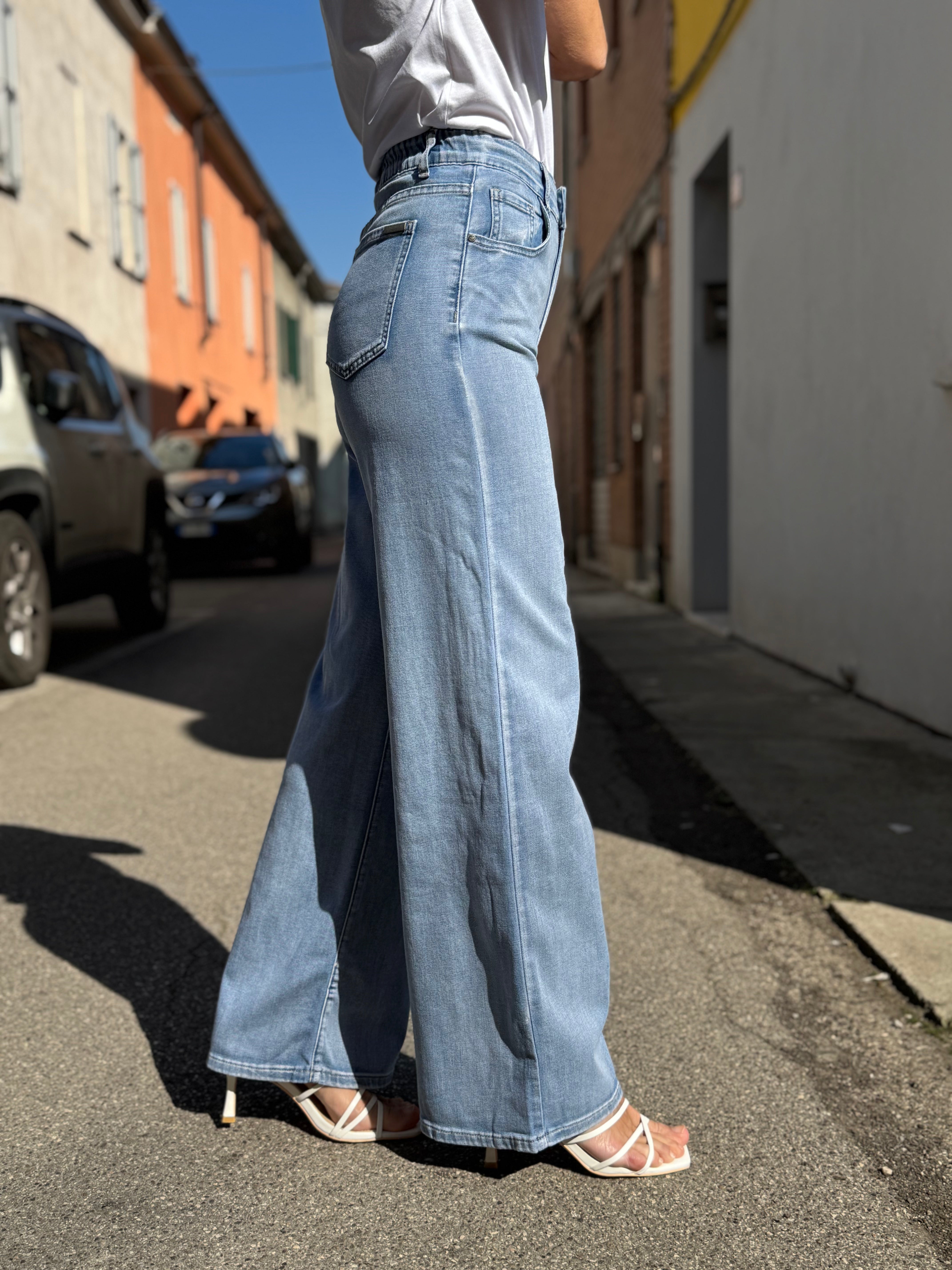 Jeans palazzo morbido mimì