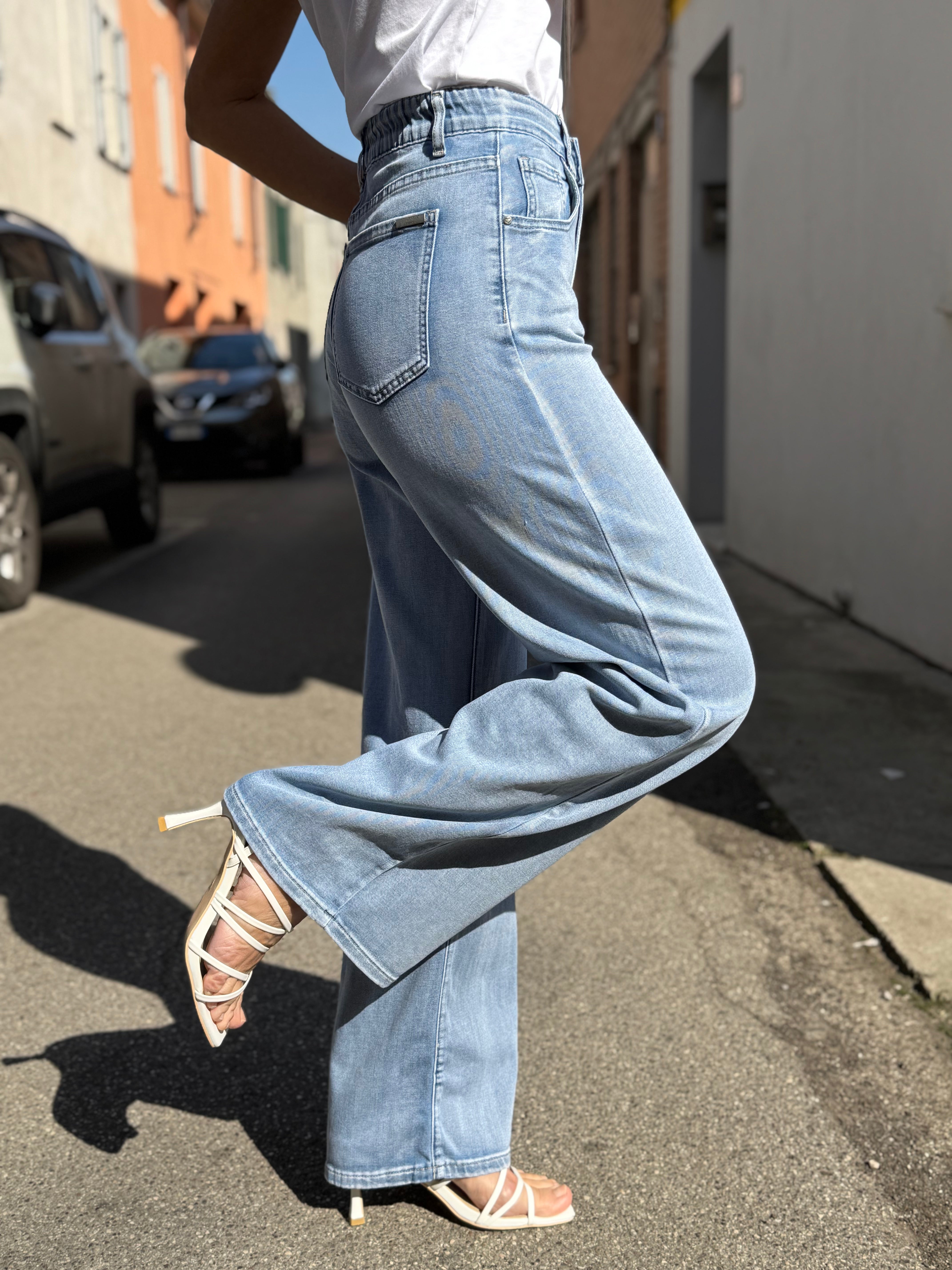 Jeans palazzo morbido mimì