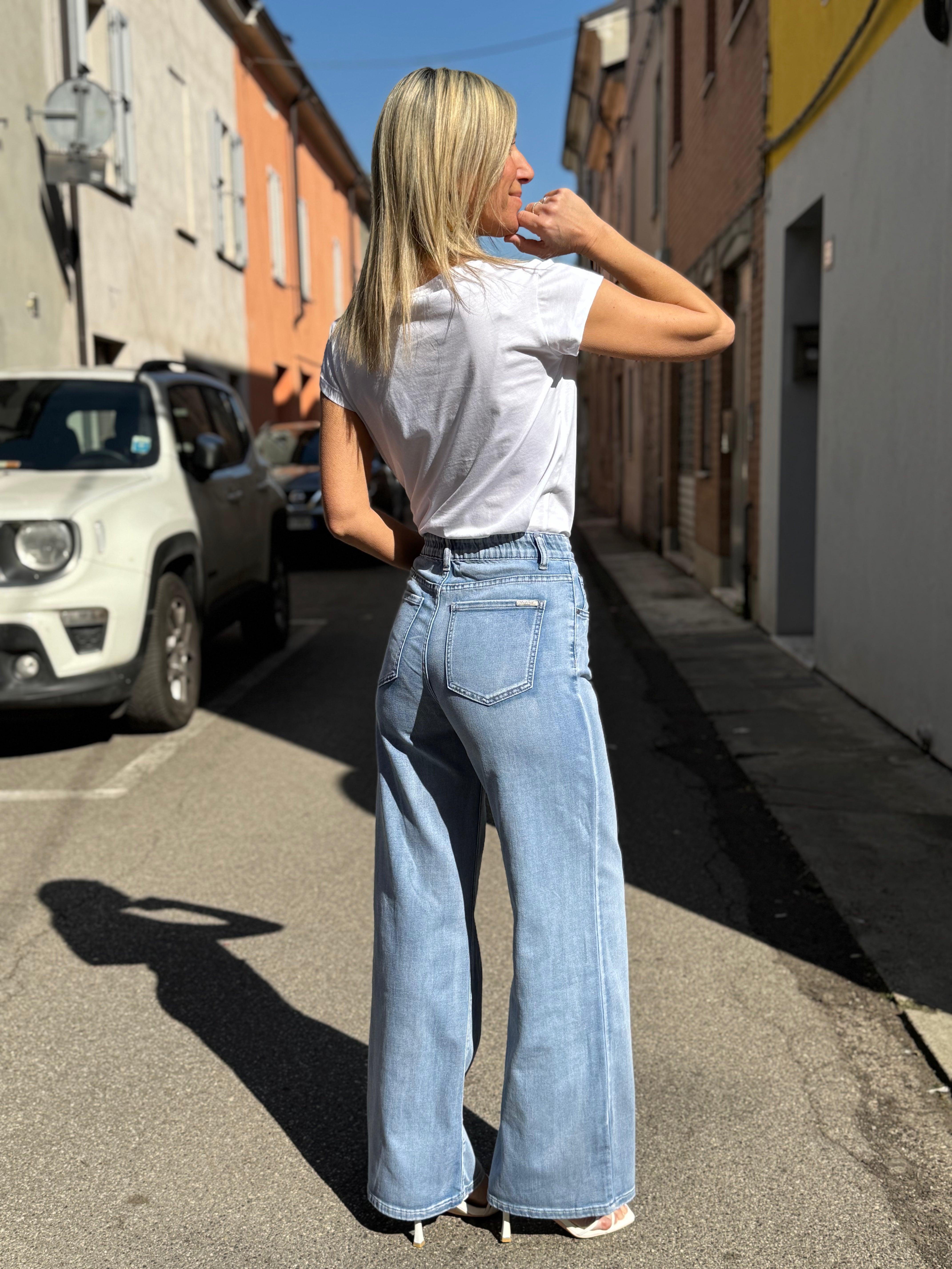 Jeans palazzo morbido mimì