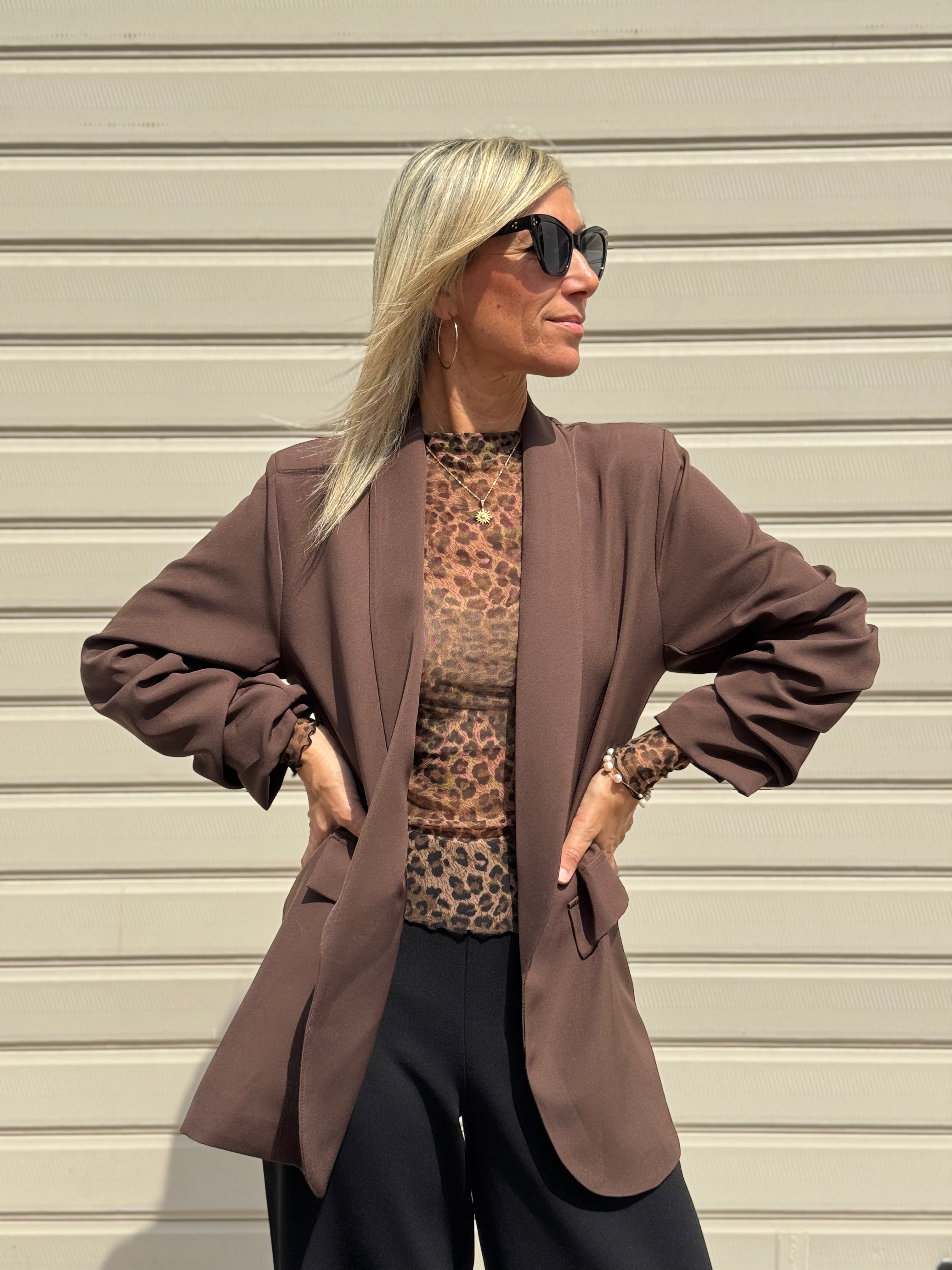 Blazer manica arriccio