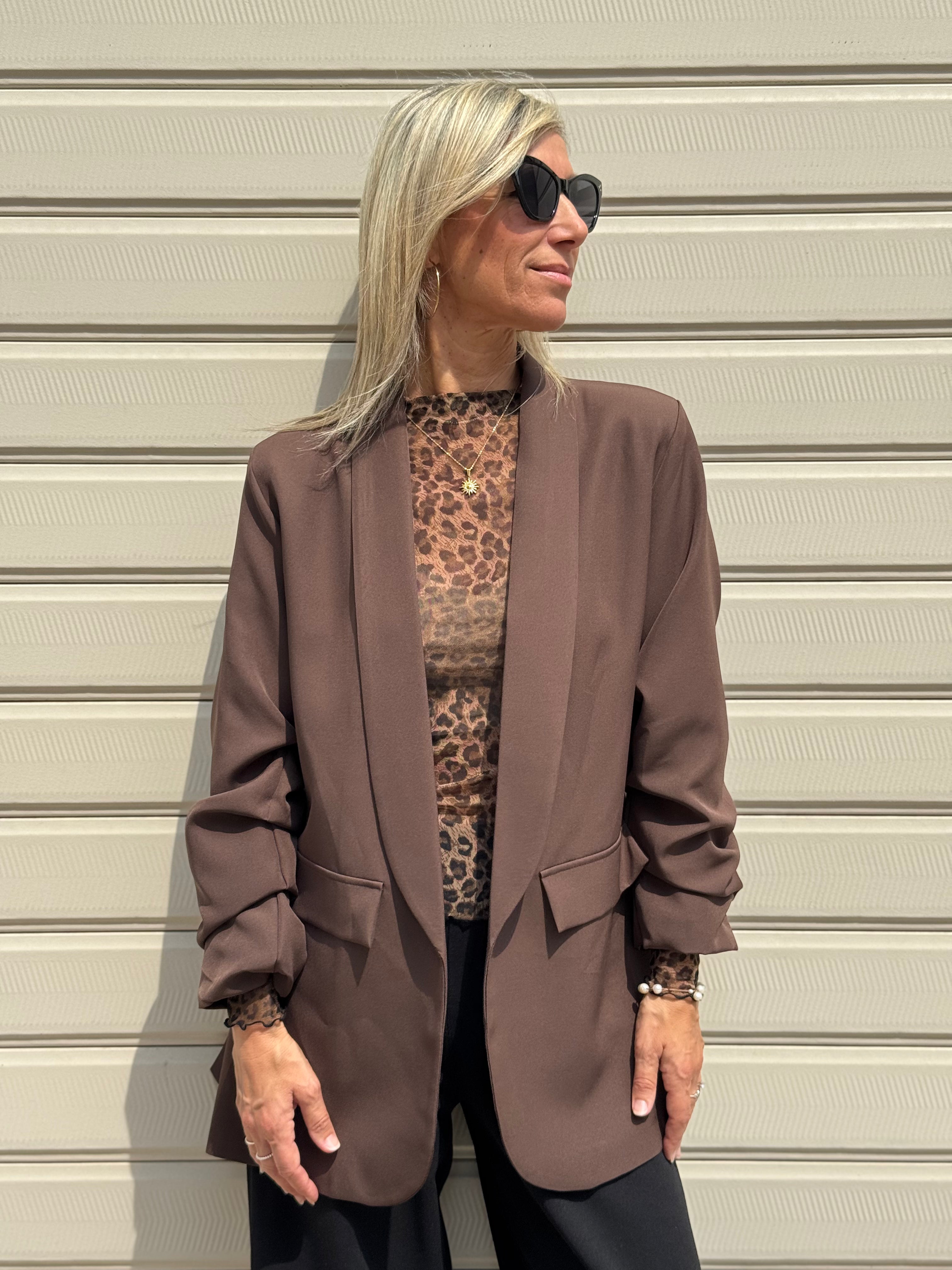Blazer manica arriccio