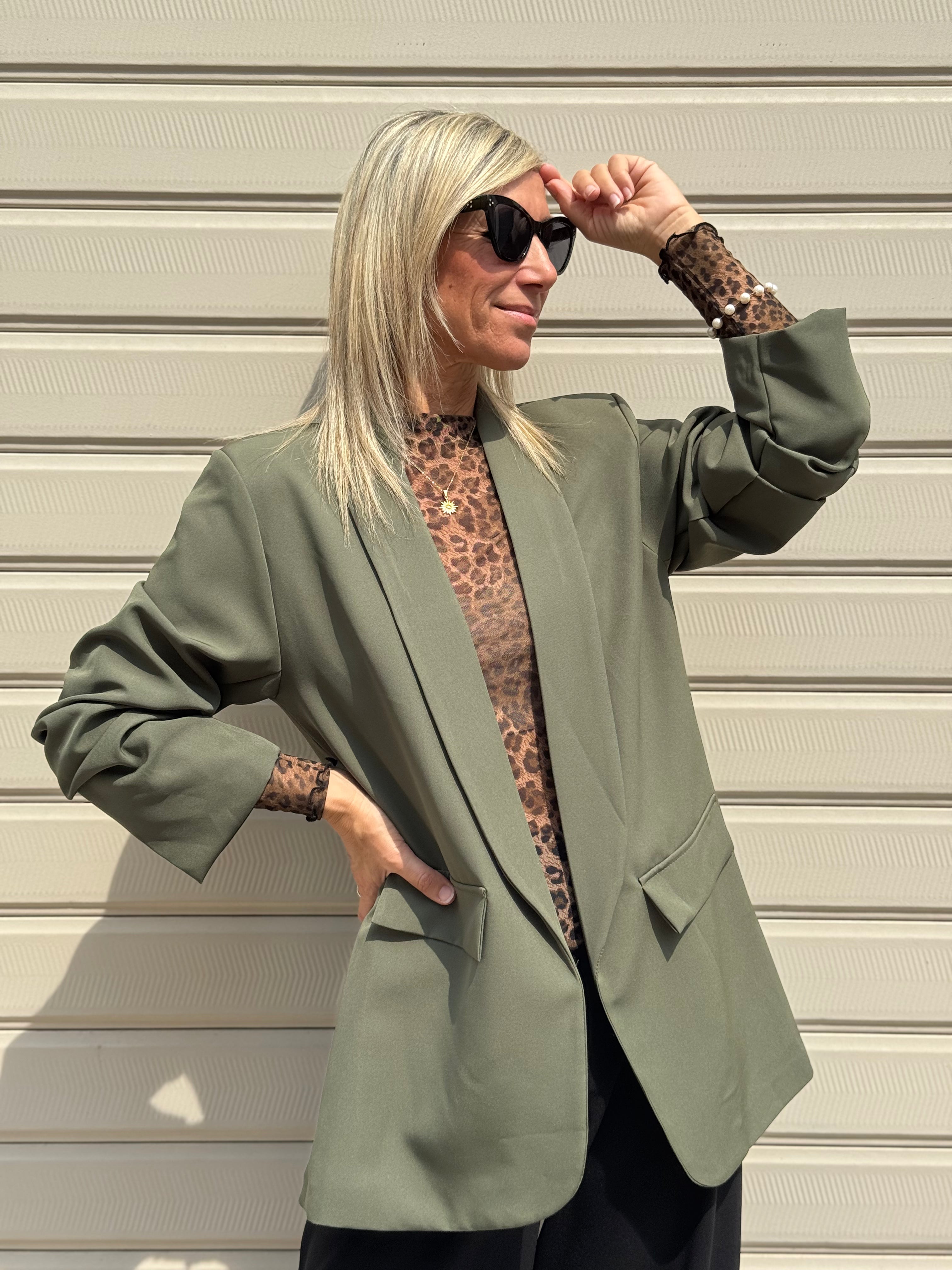 Blazer manica arriccio