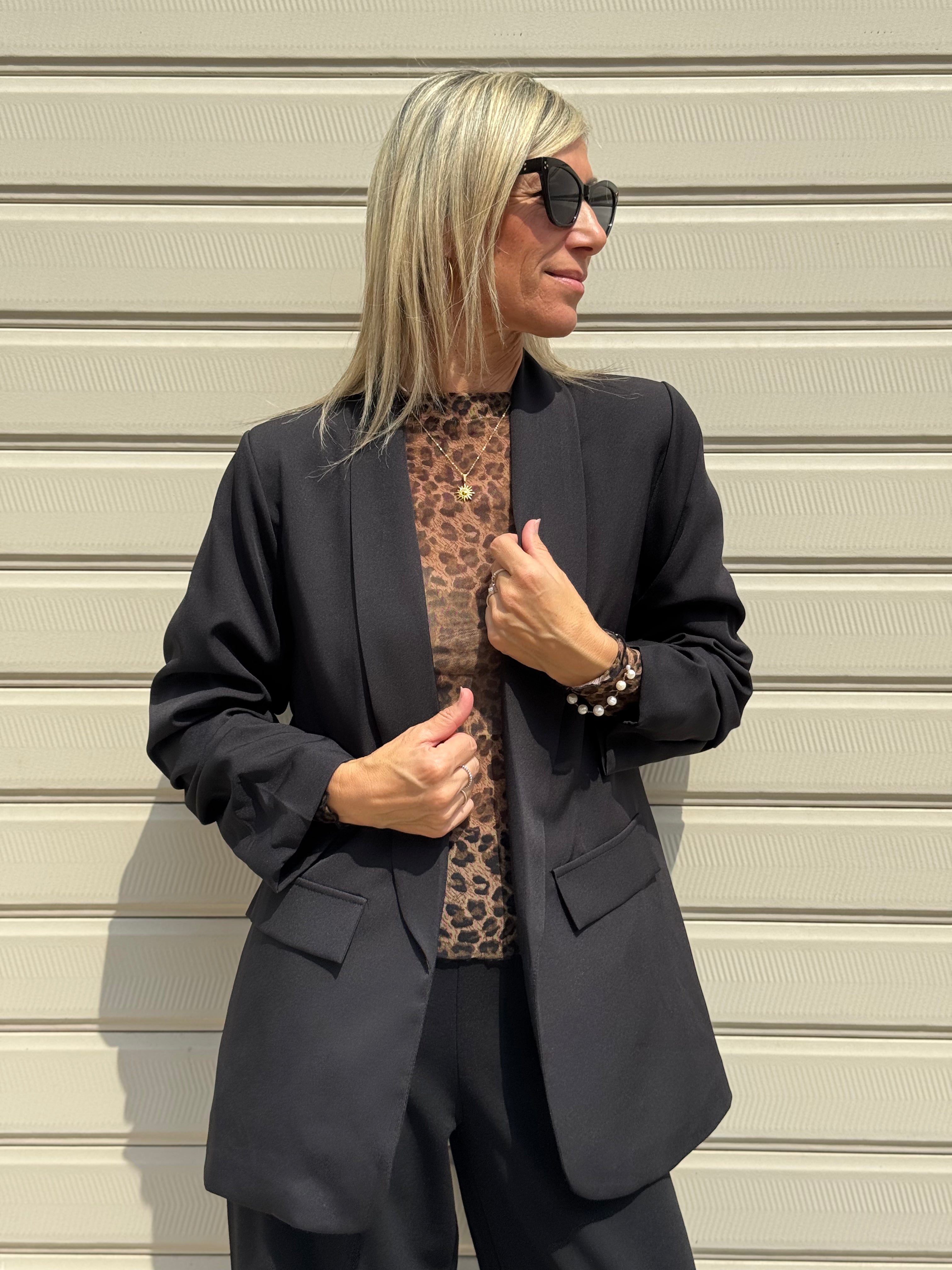 Blazer manica arriccio