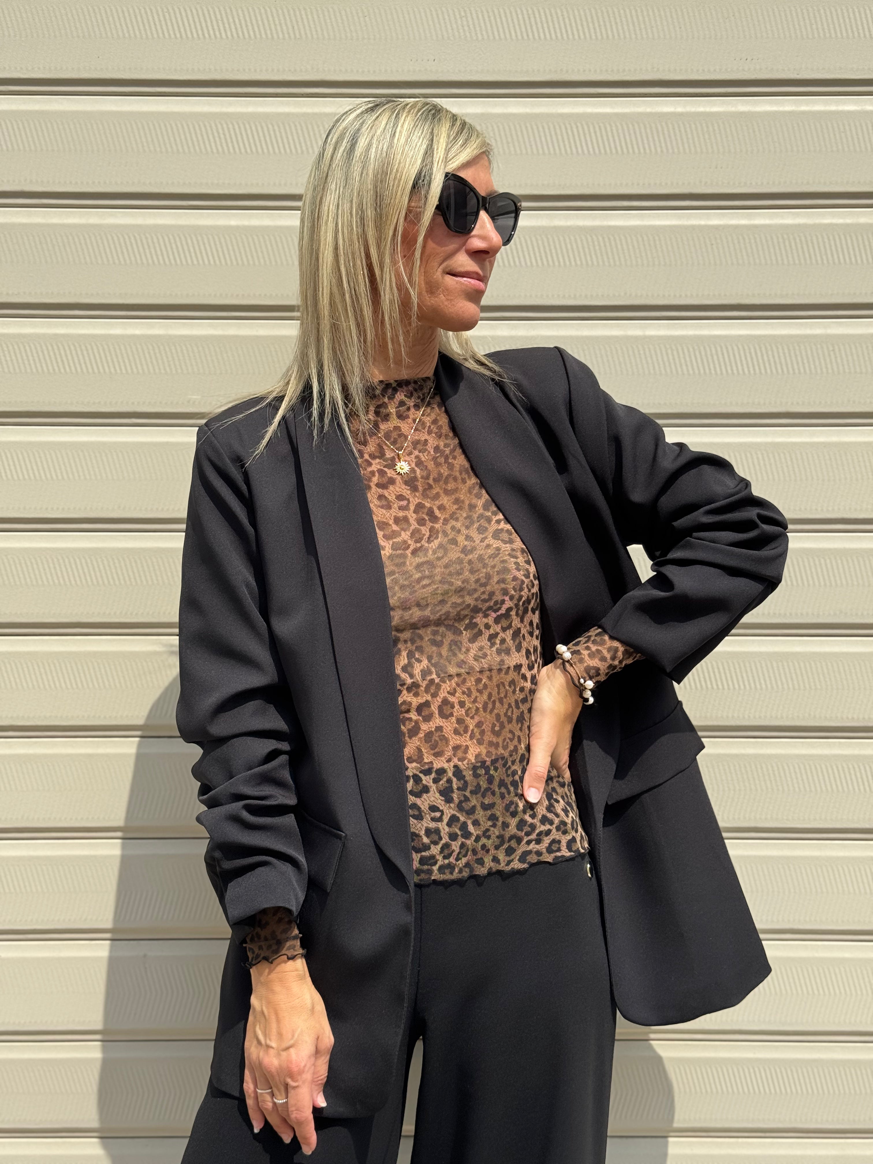 Blazer manica arriccio