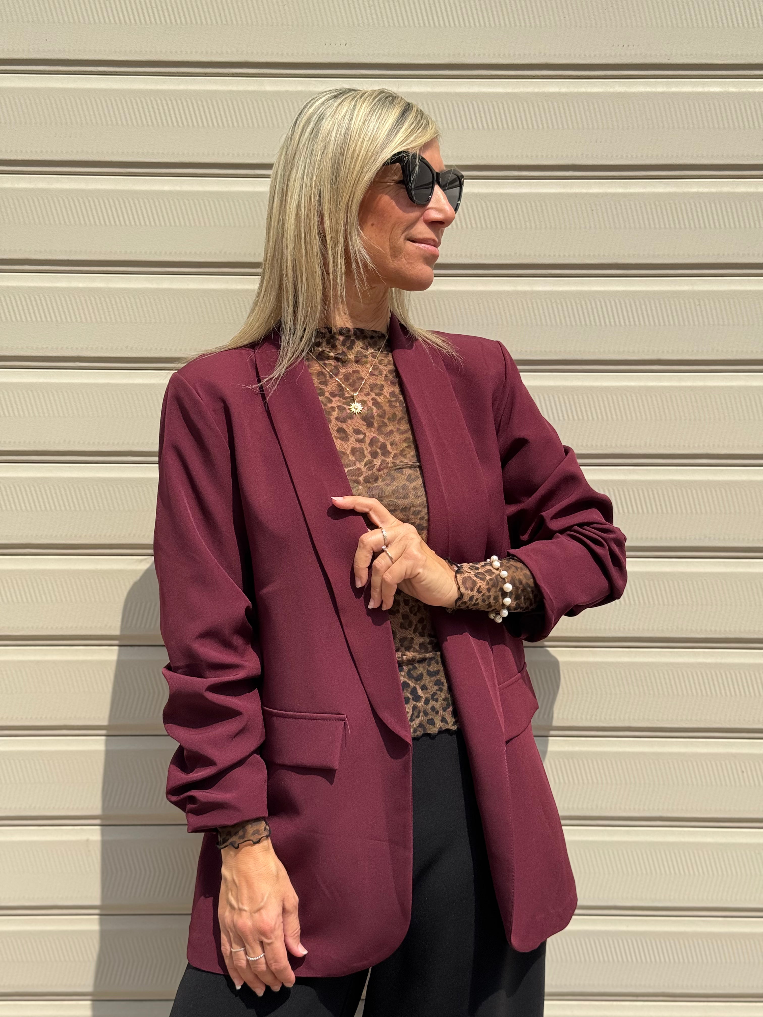 Blazer manica arriccio