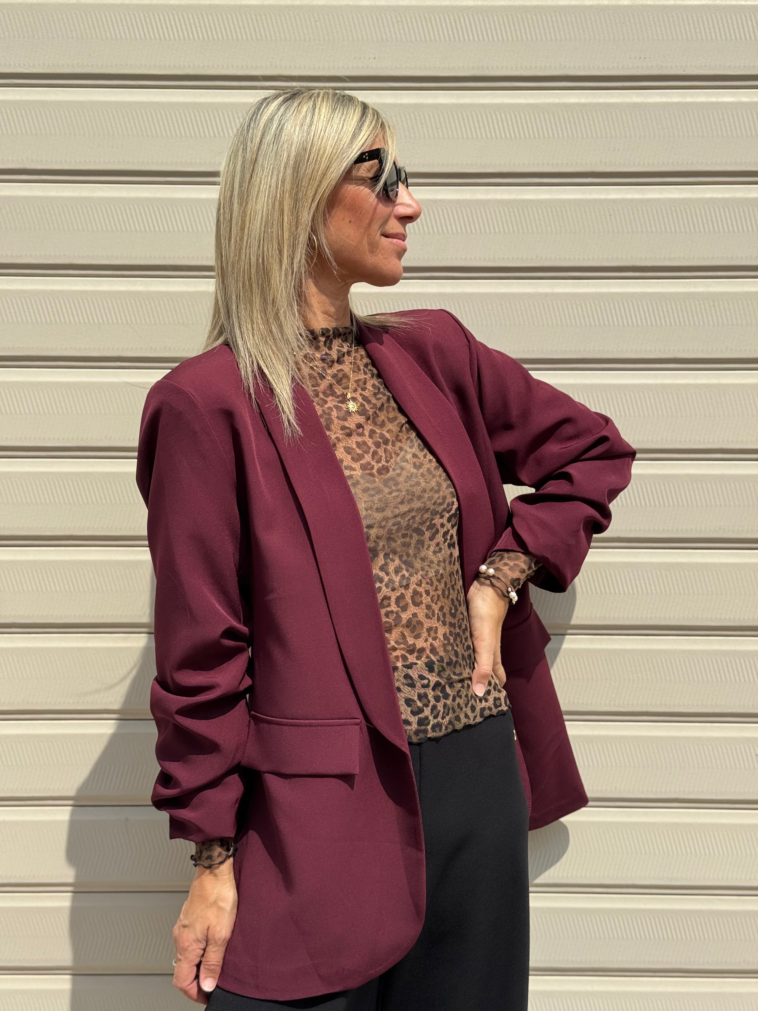 Blazer manica arriccio