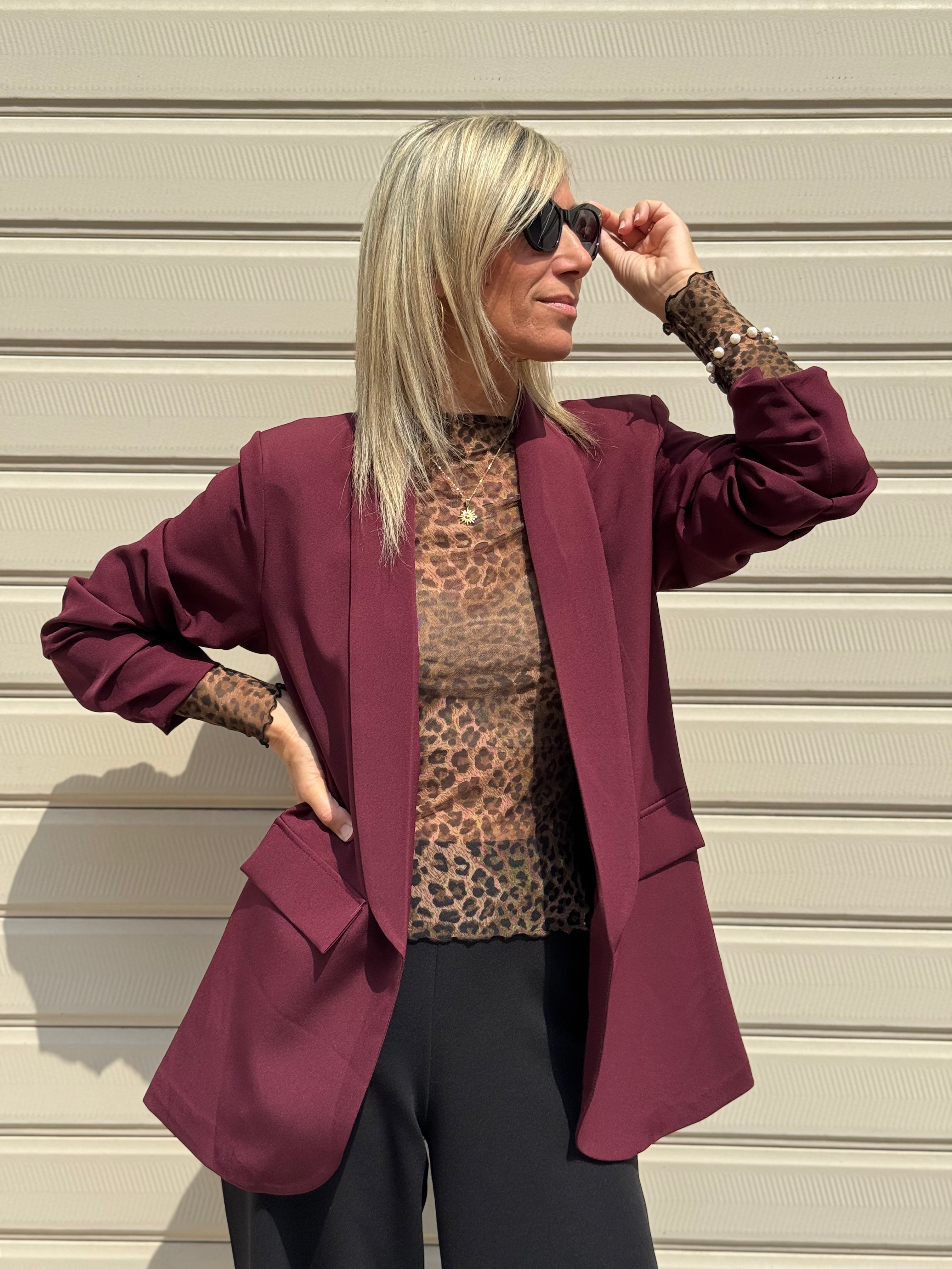 Blazer manica arriccio