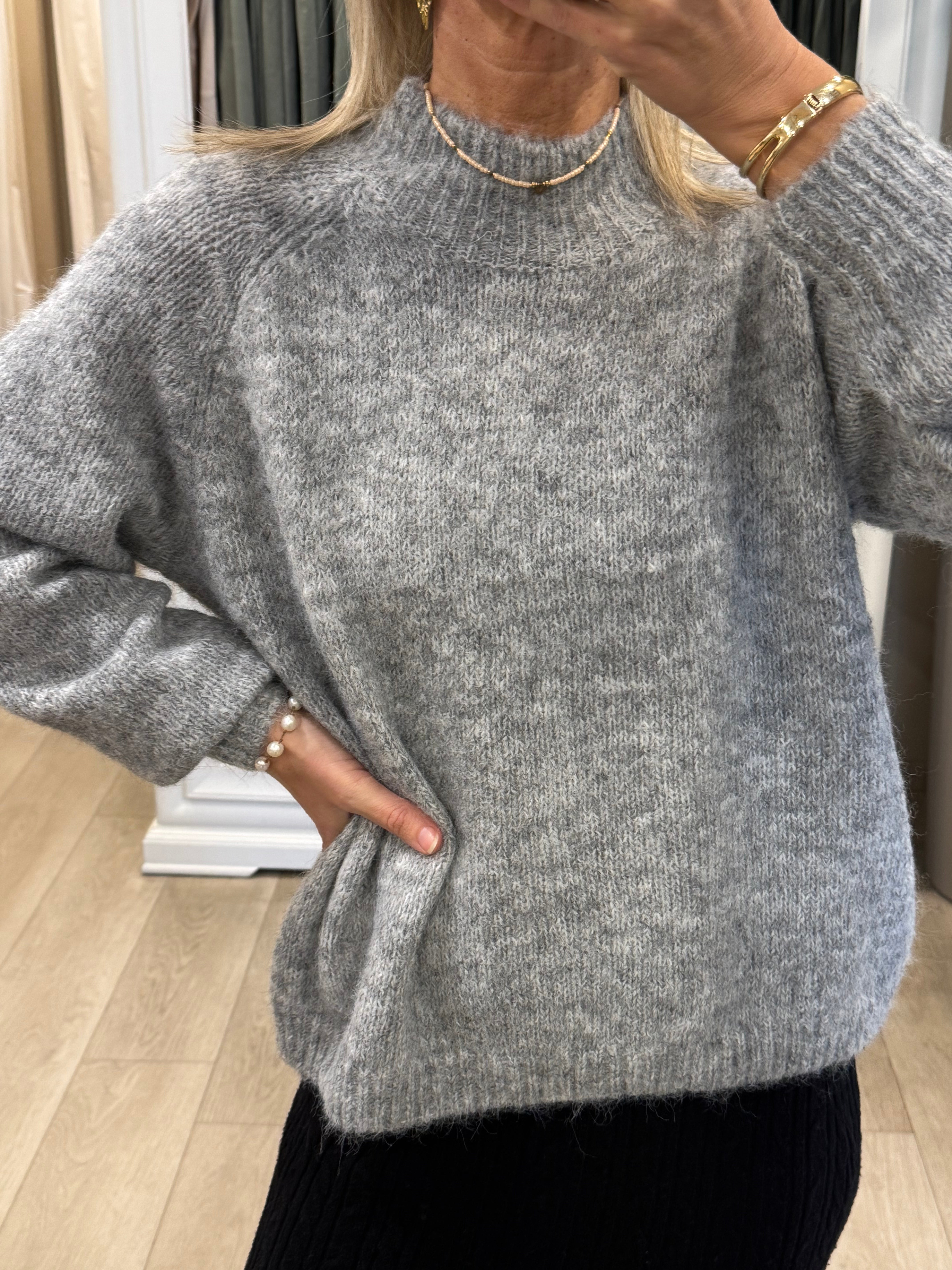 Maglia Lupetto Grigio Melange