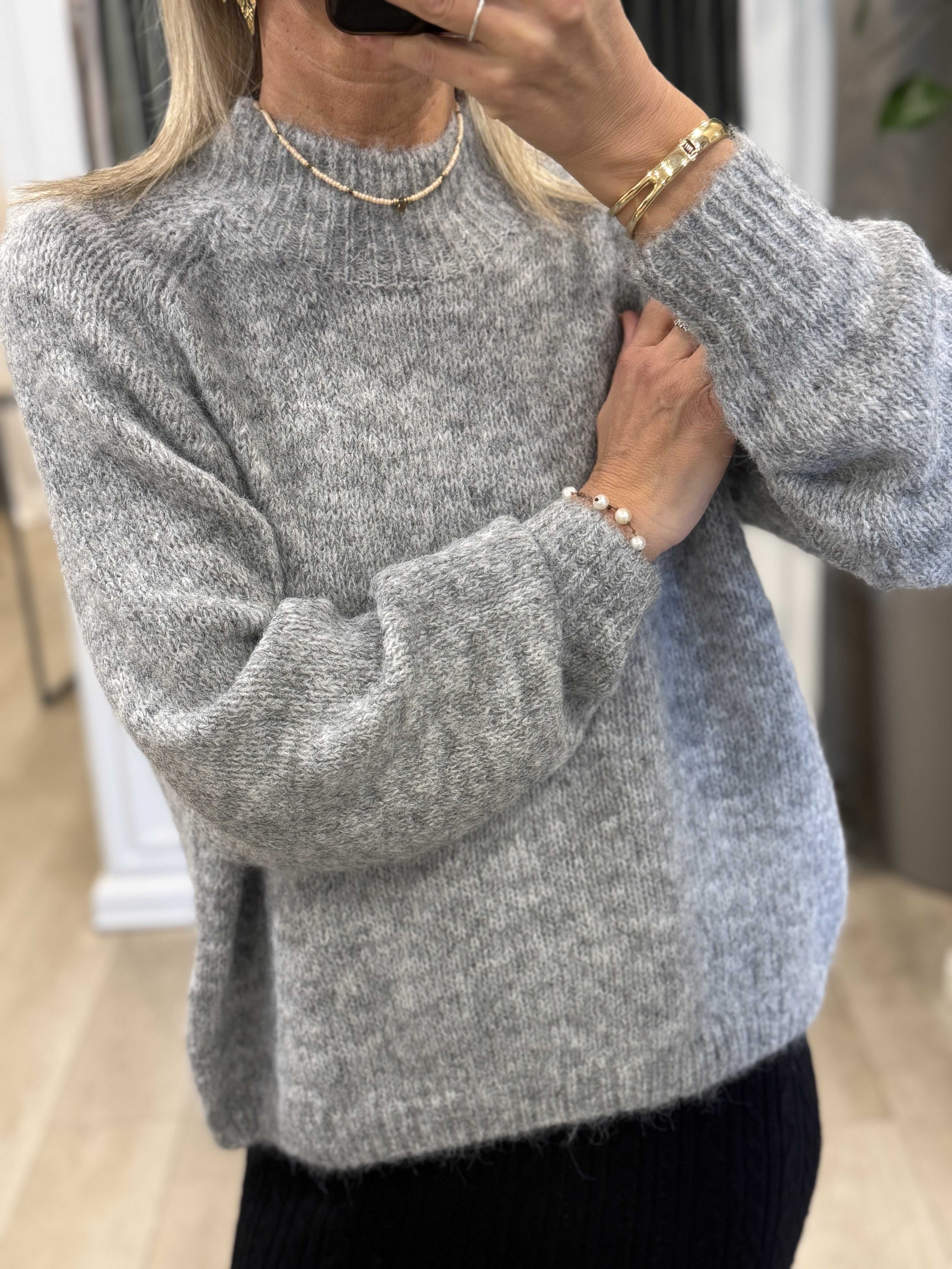 Maglia Lupetto Grigio Melange