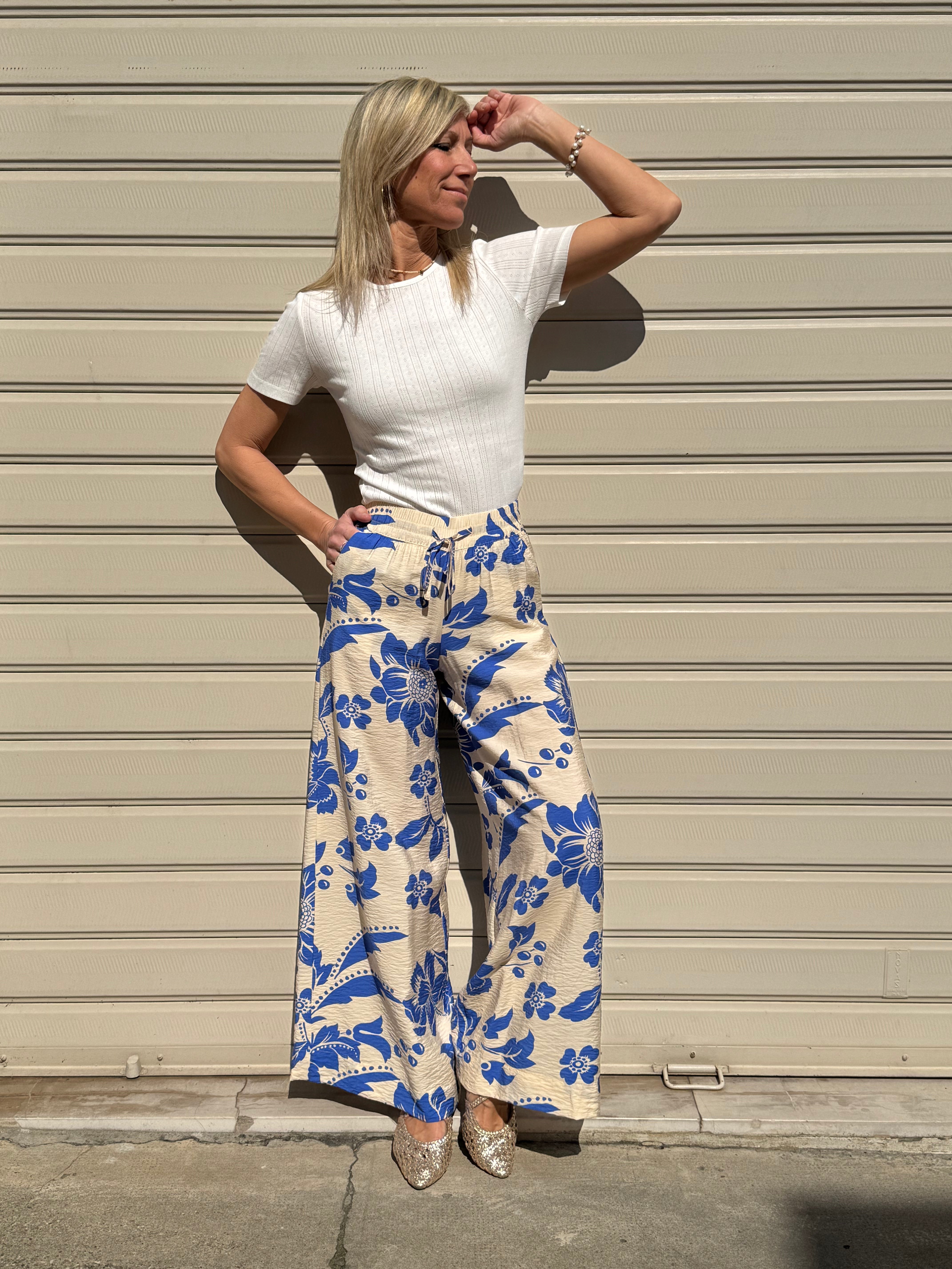 Pantalone palazzo floreale jdy