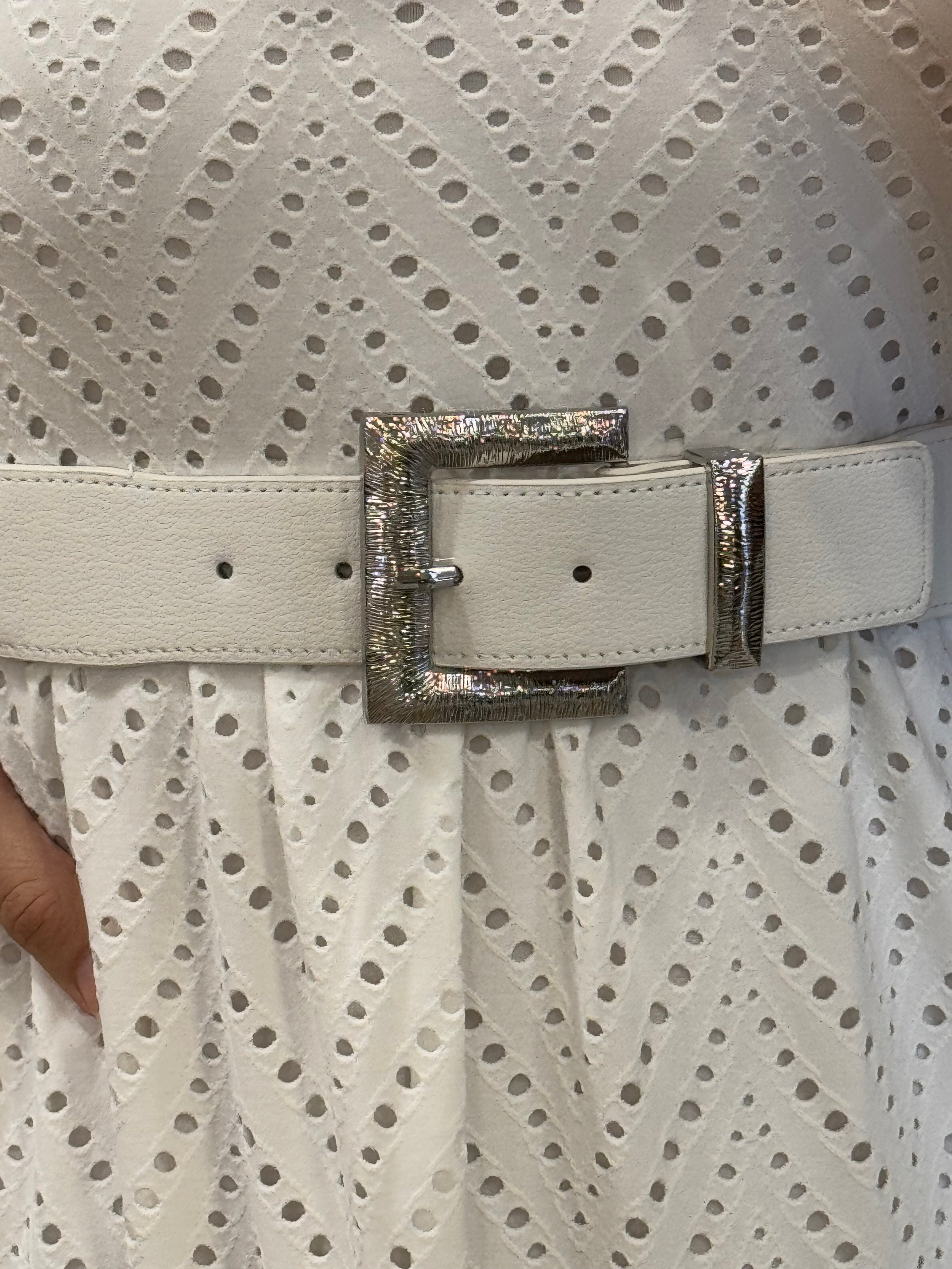 Cintura Fibbia Zigrinata