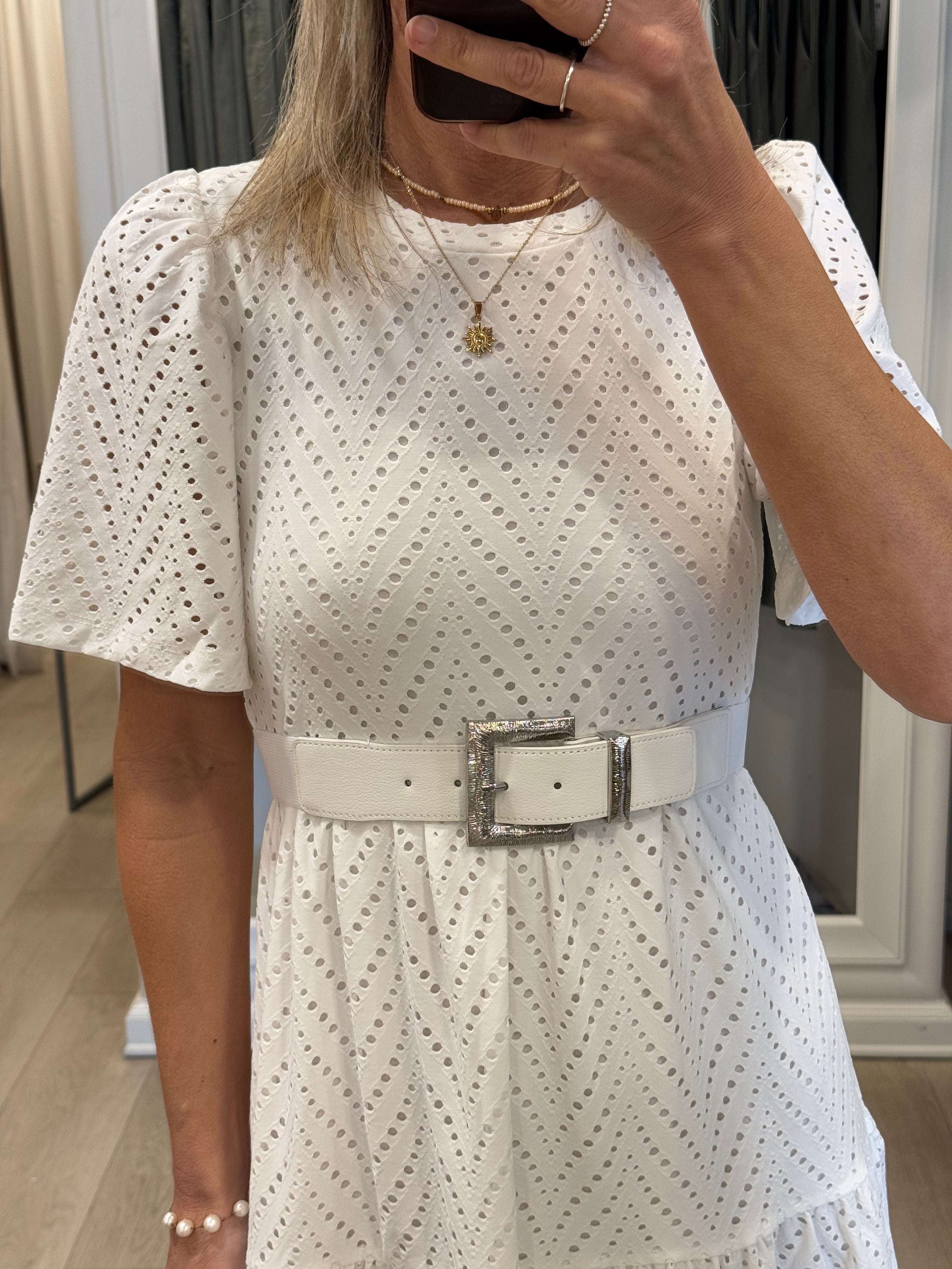 Cintura Fibbia Zigrinata