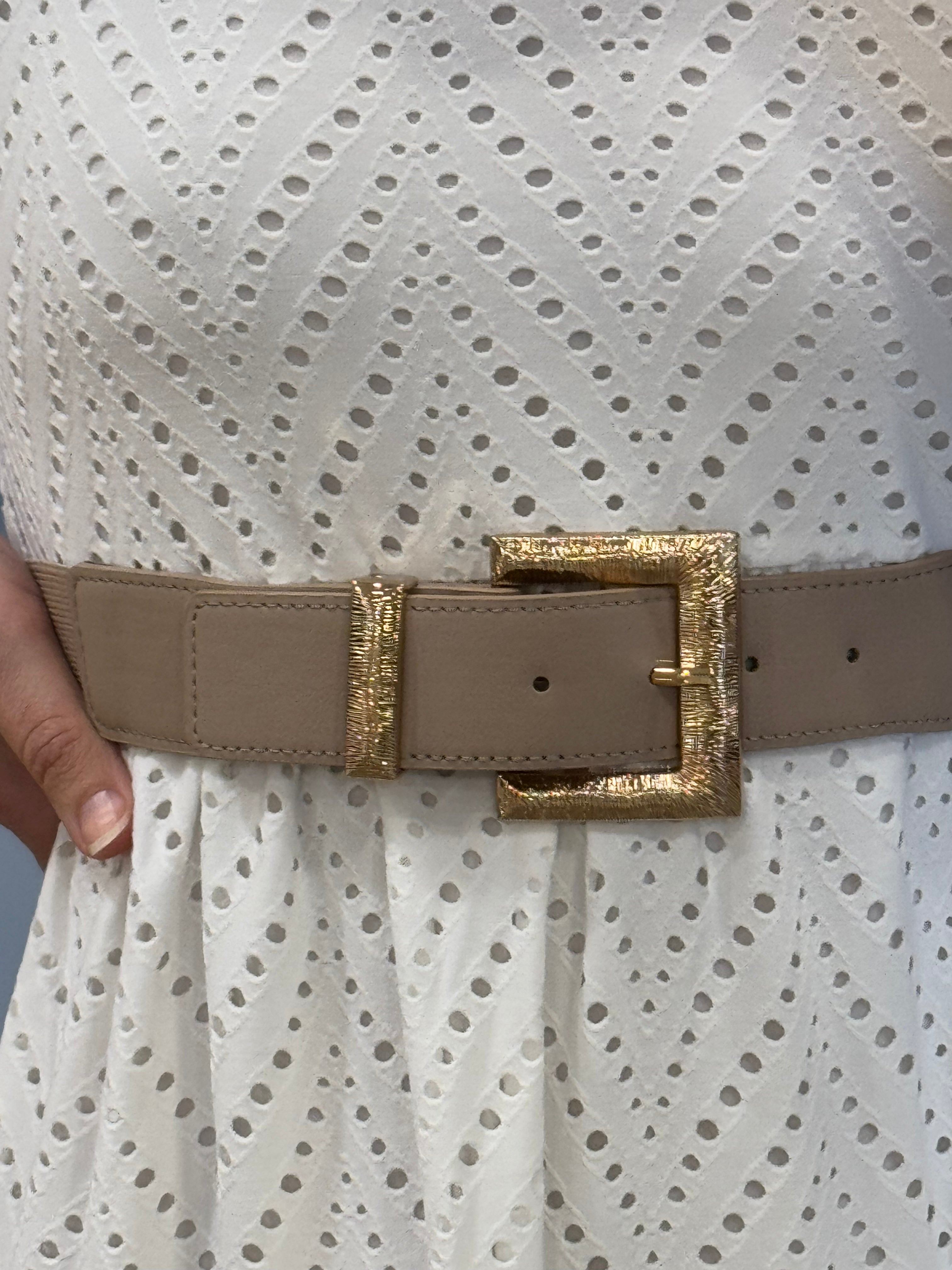 Cintura Fibbia Zigrinata