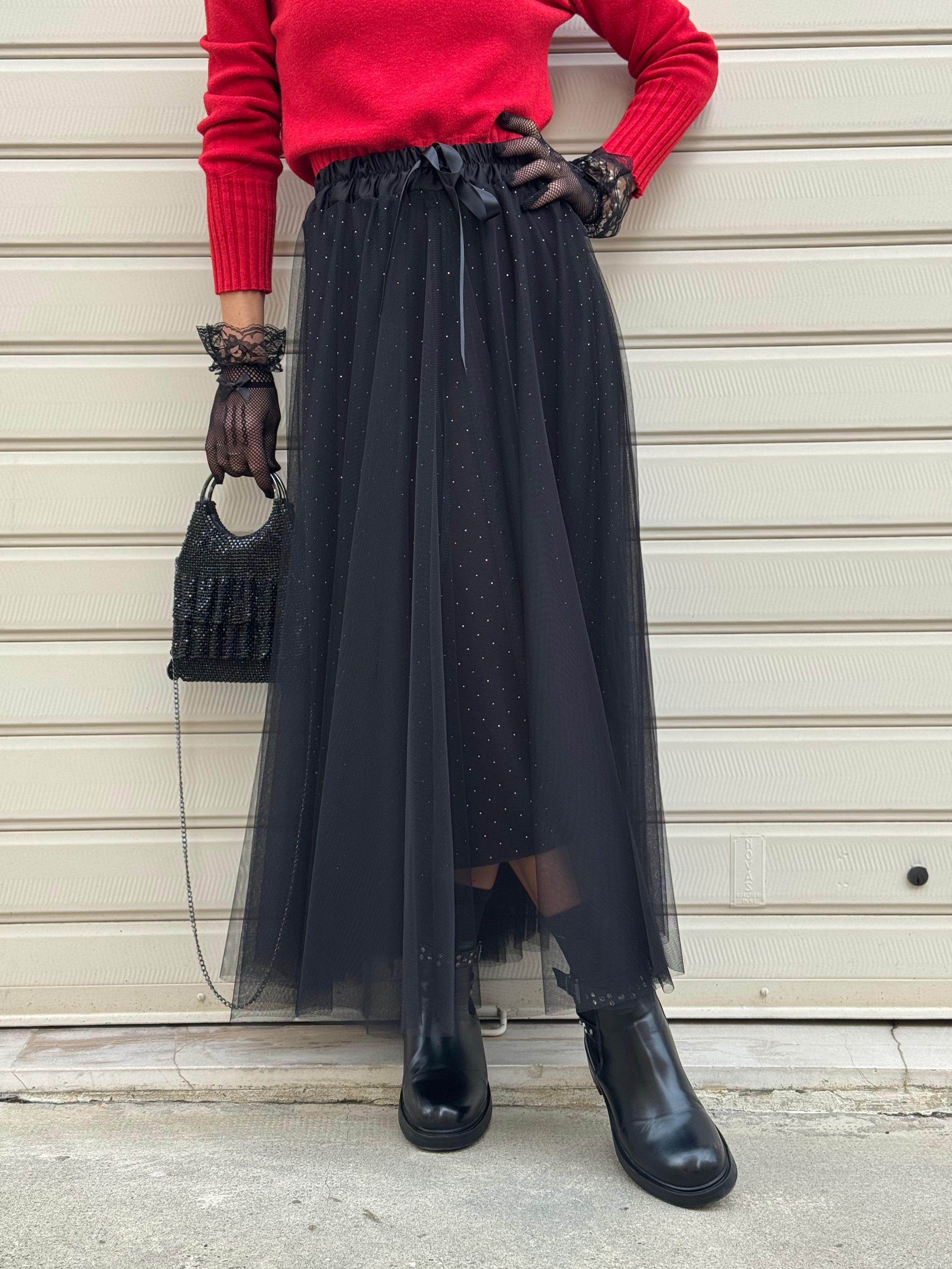 Gonna tulle e strass