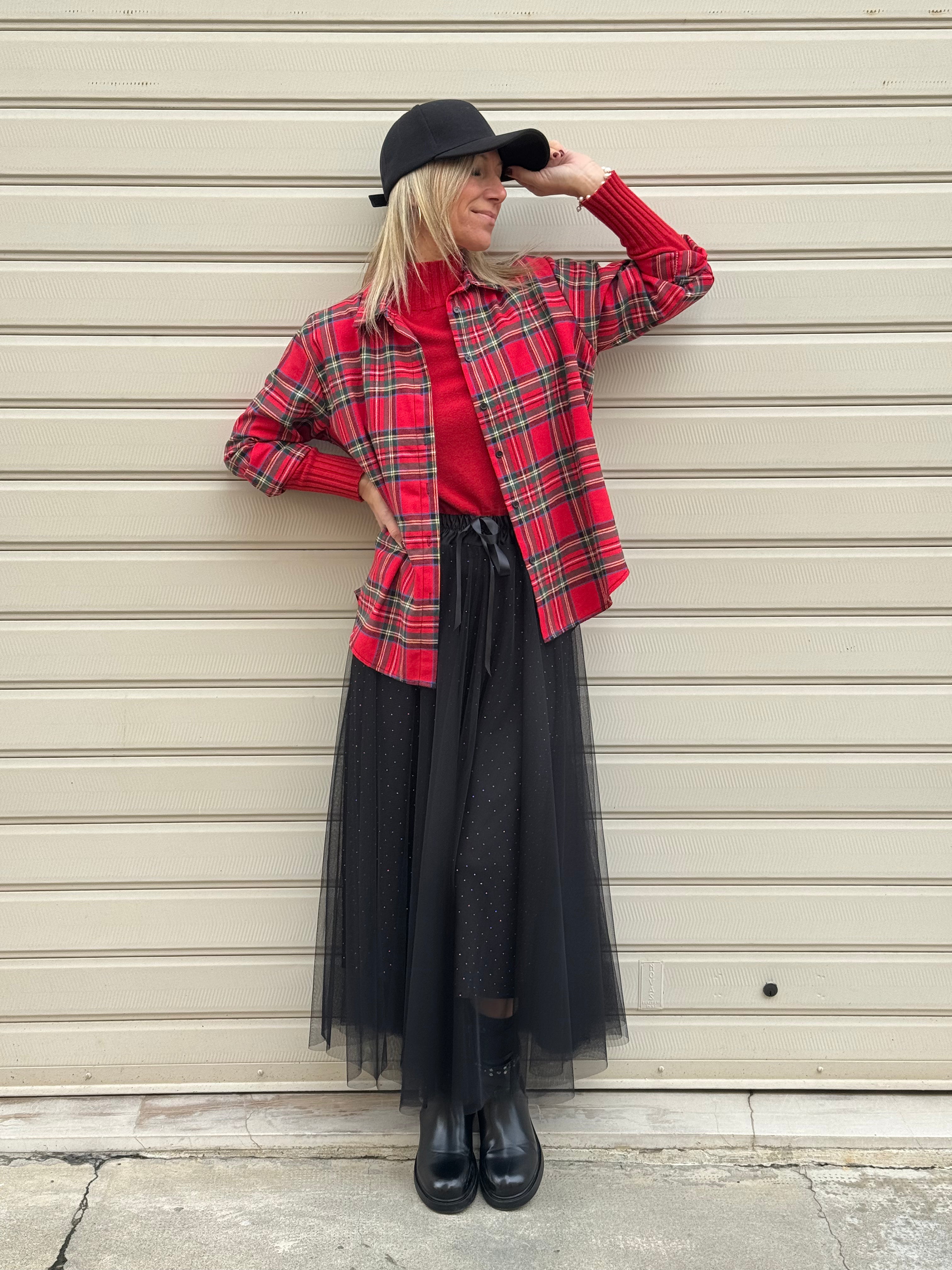 Camicia tartan rossa