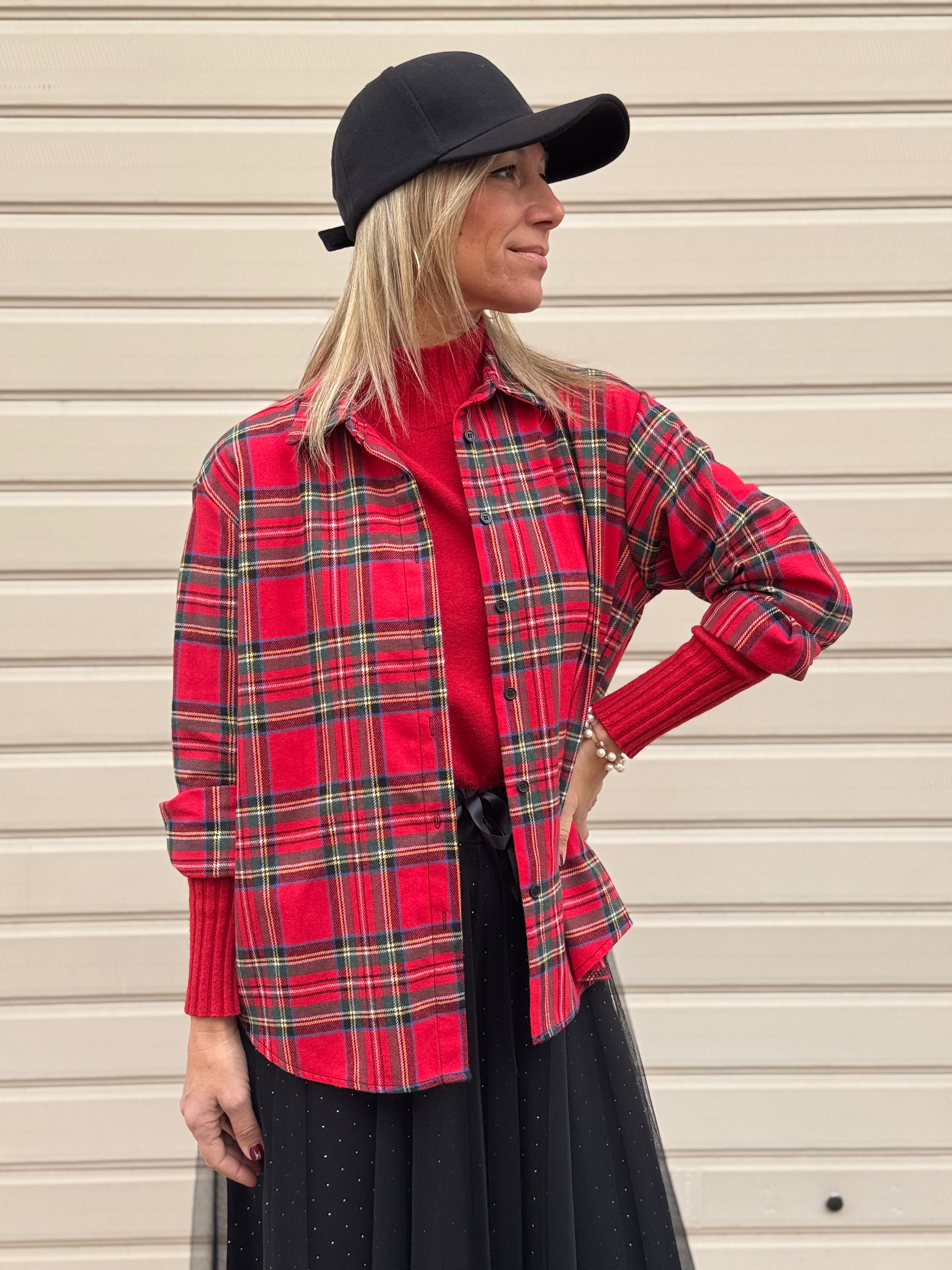 Camicia tartan rossa