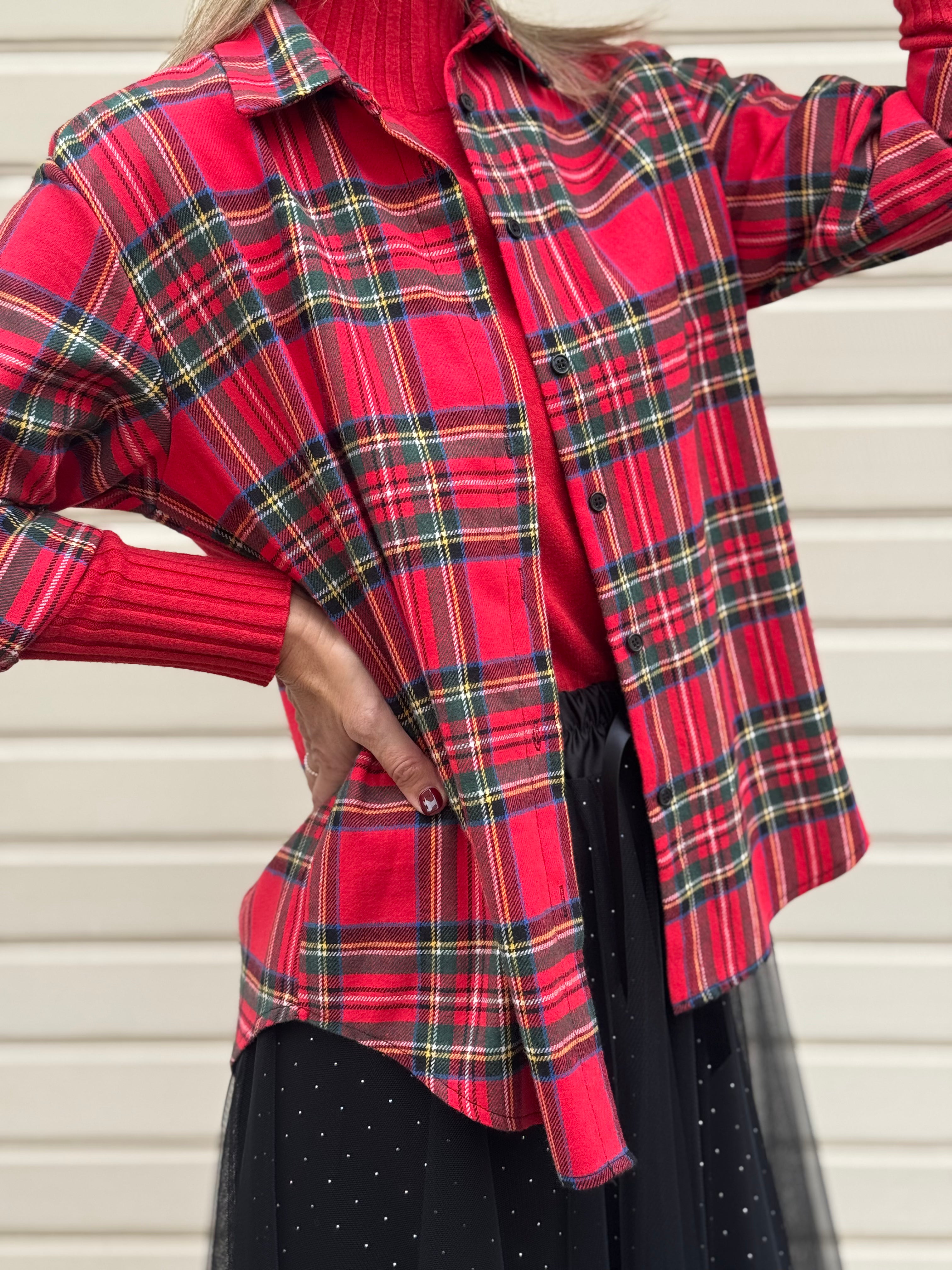 Camicia tartan rossa
