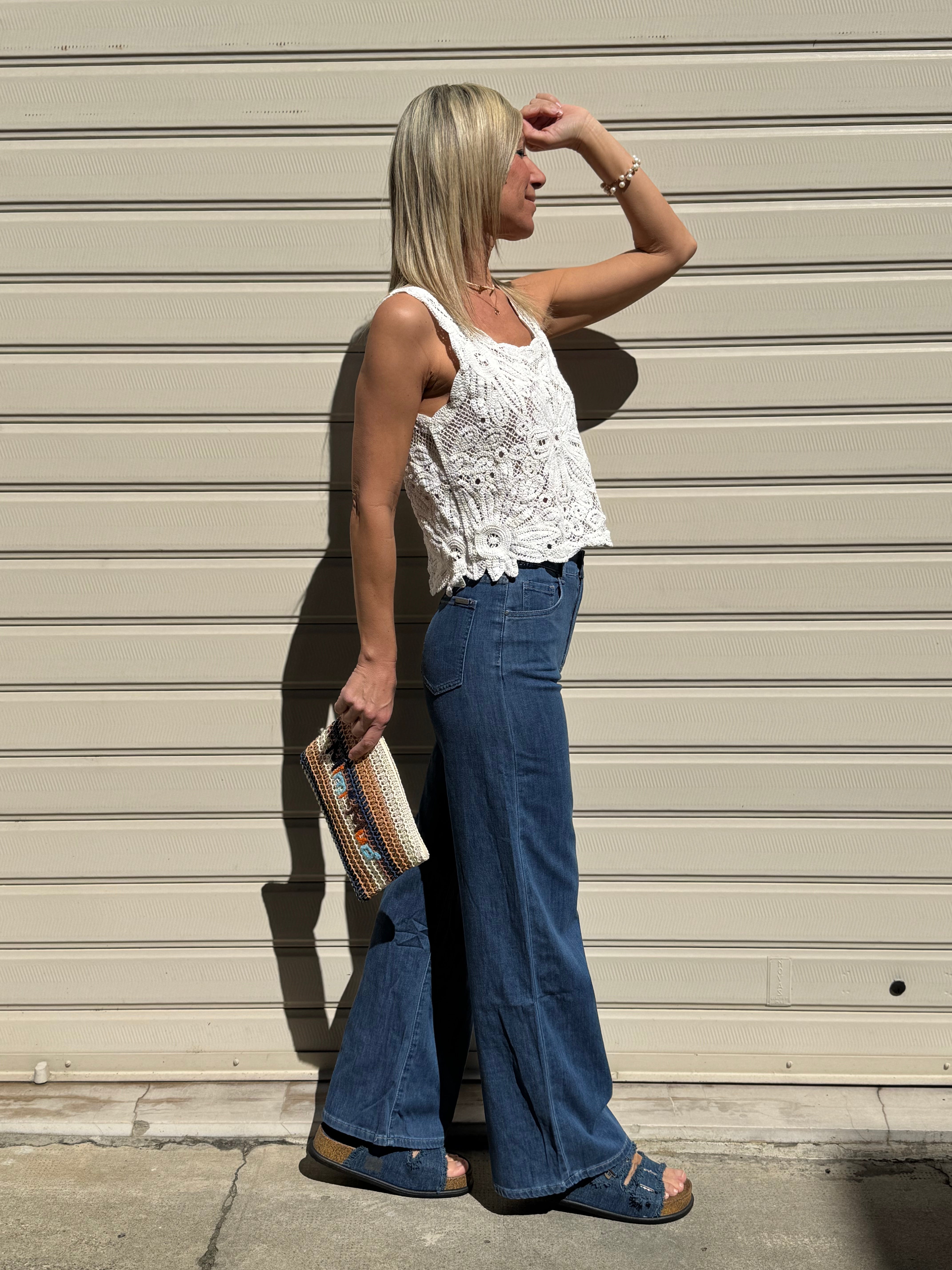 Jeans palazzo morbido mimì