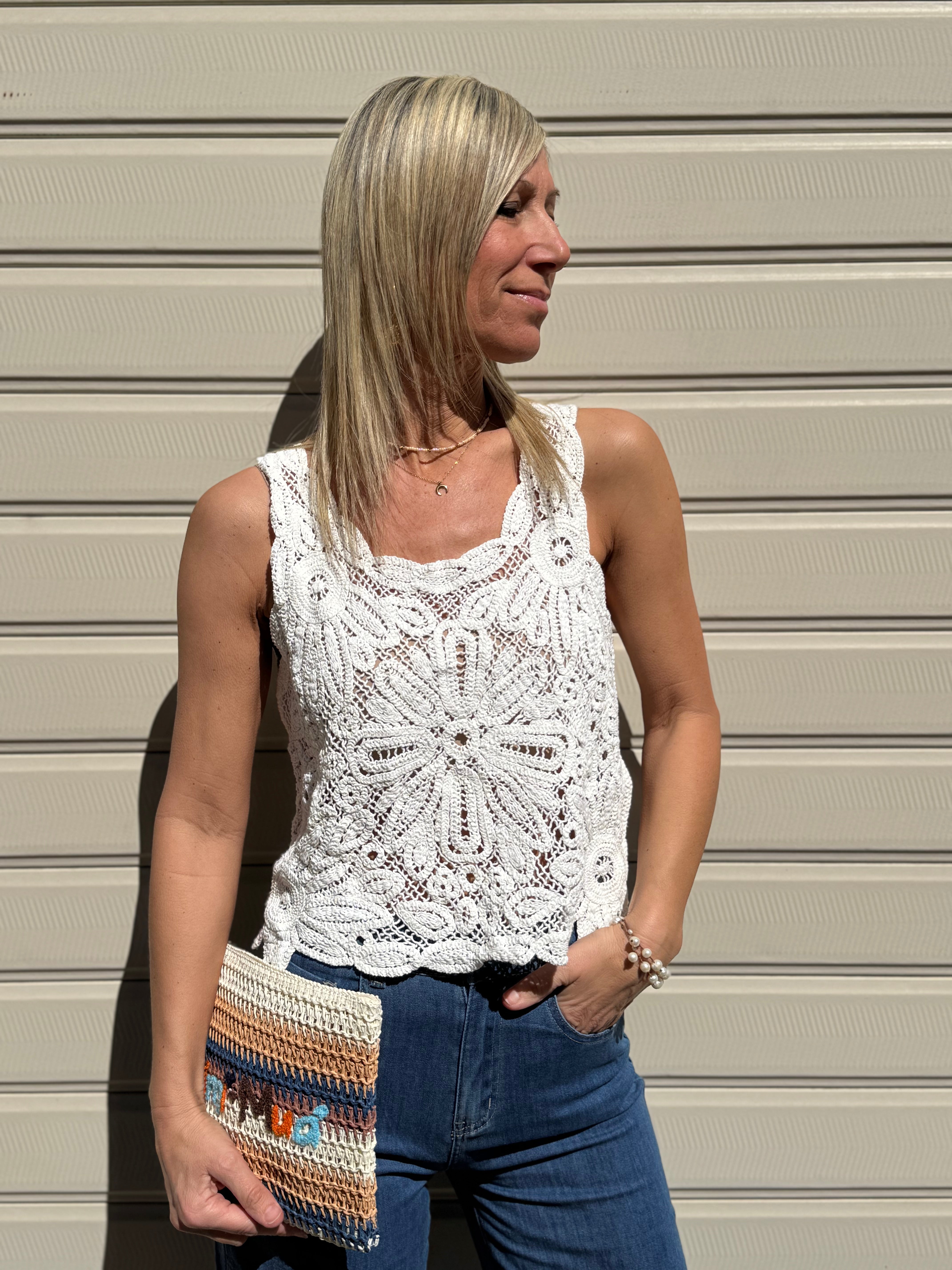 Top macramè adora