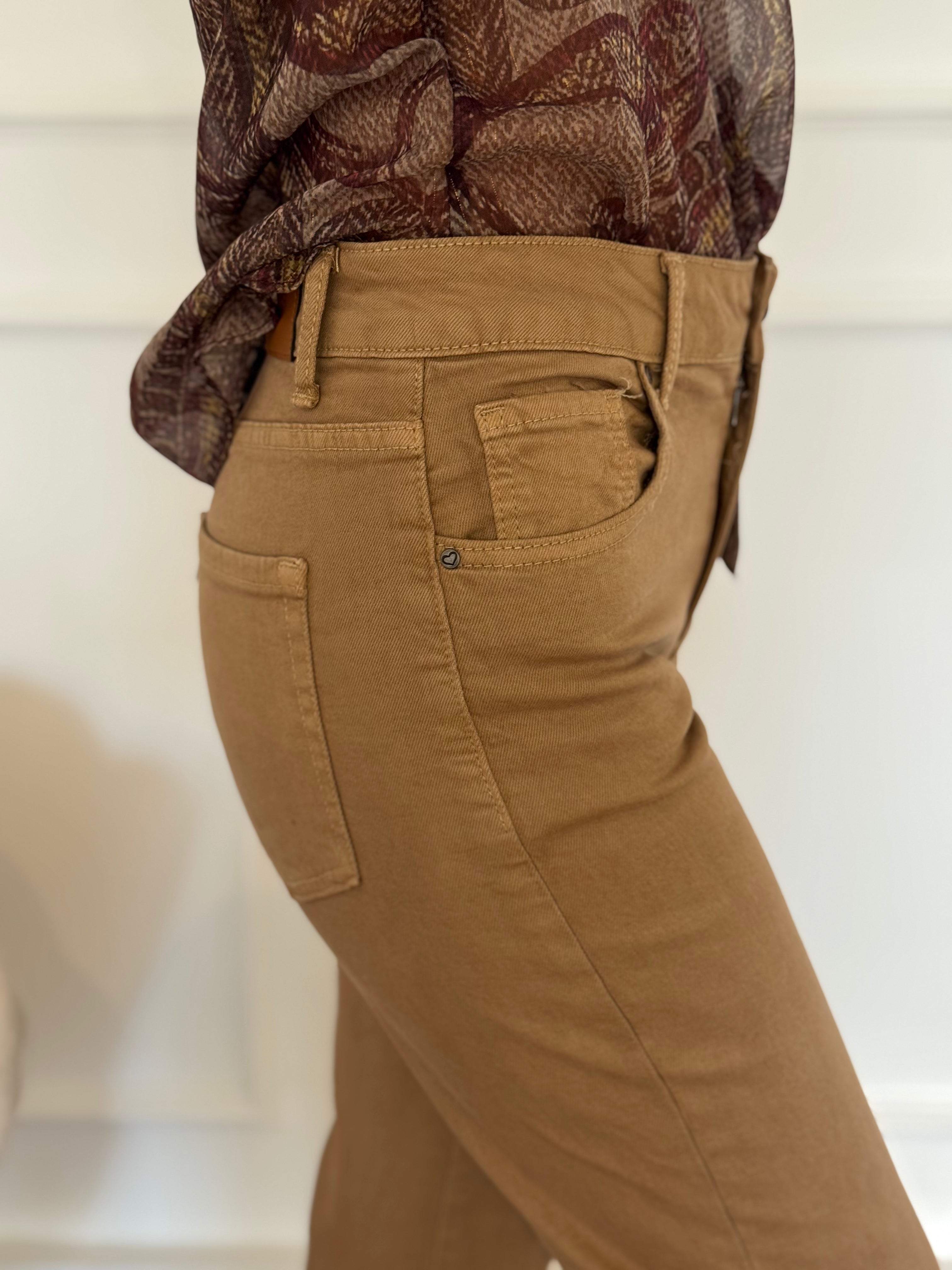 Jeans cotone cammello mimì