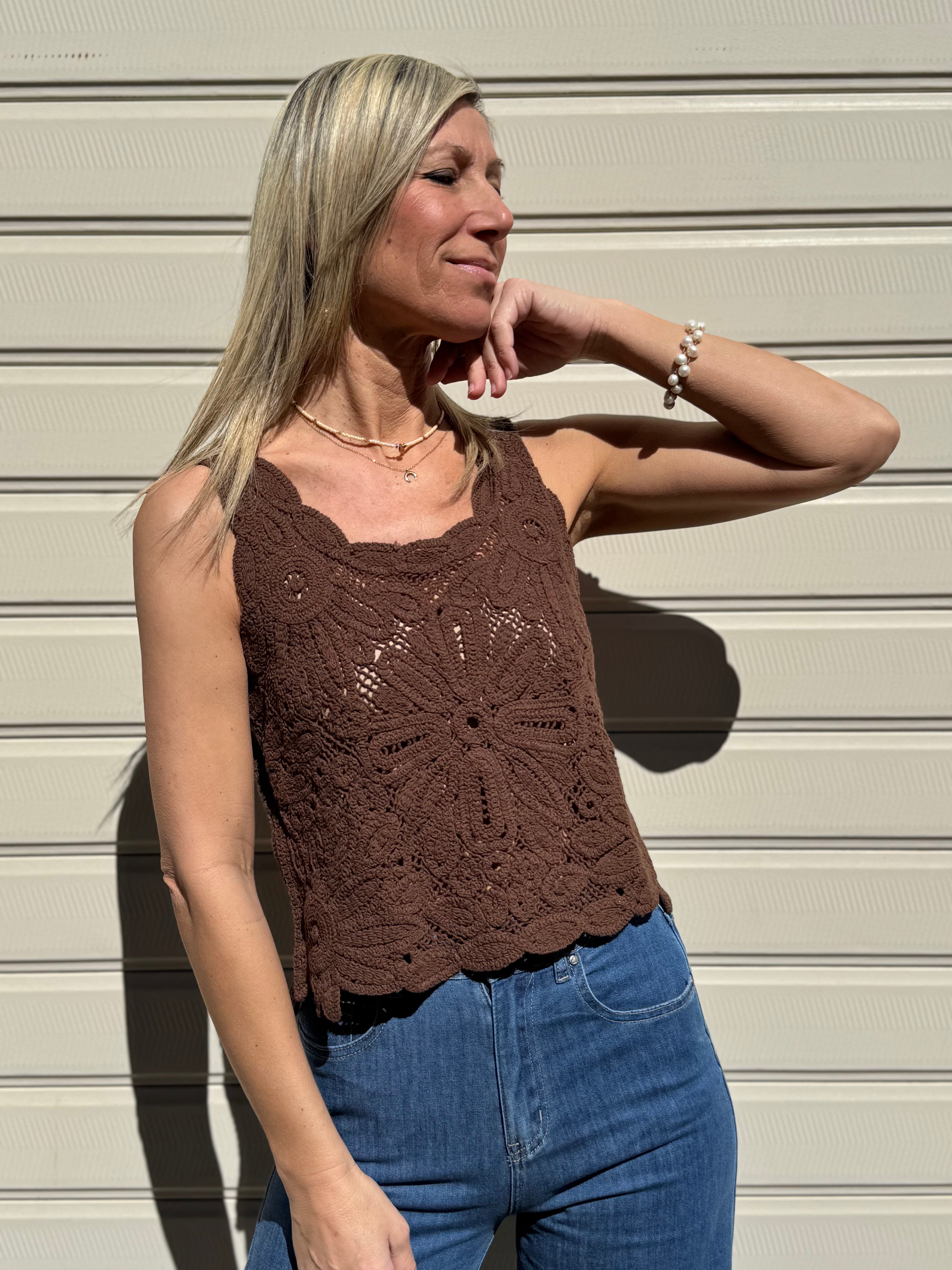 Top macramè adora