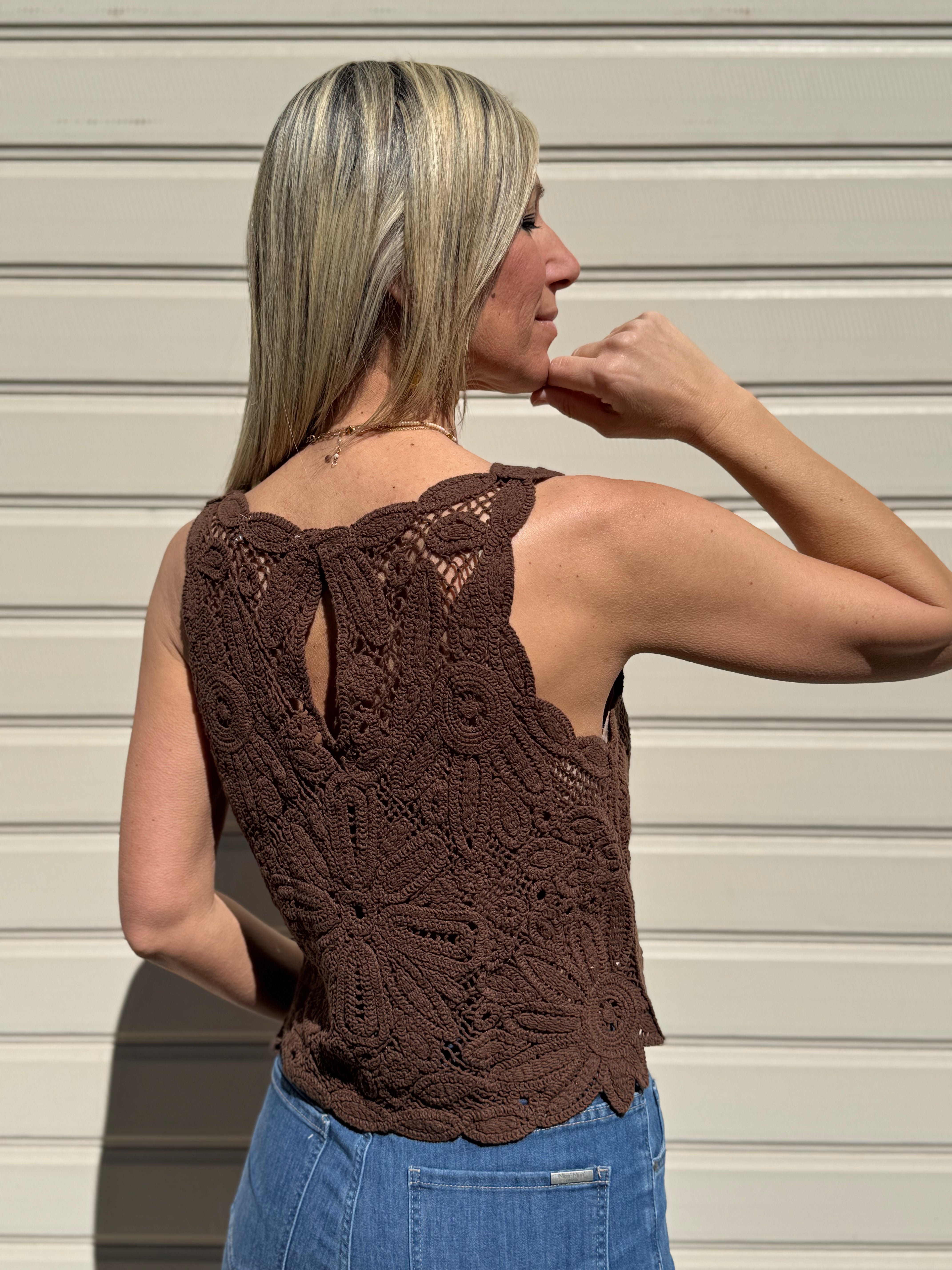 Top macramè adora