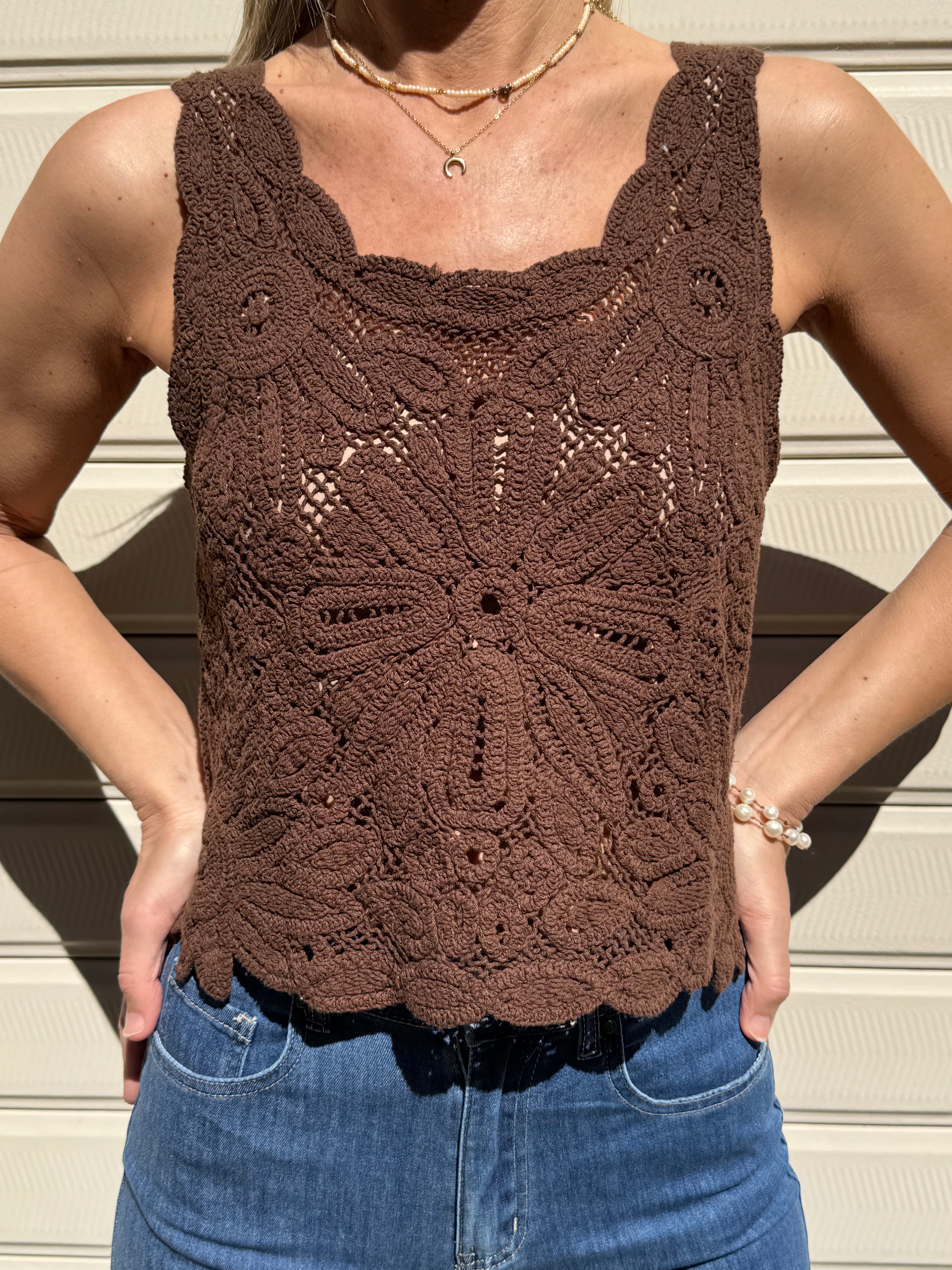 Top macramè adora