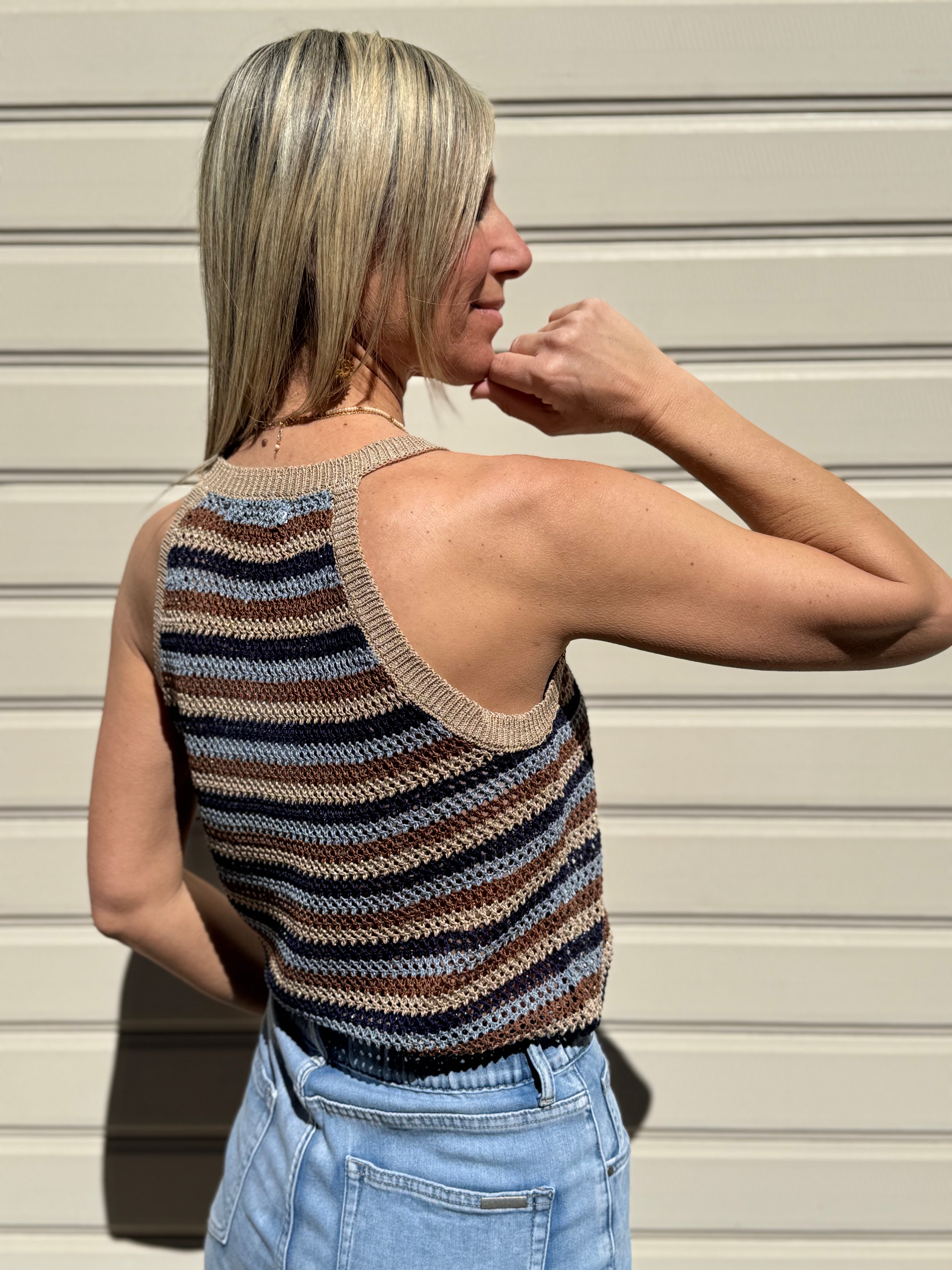 Top multirighe lurex artigli