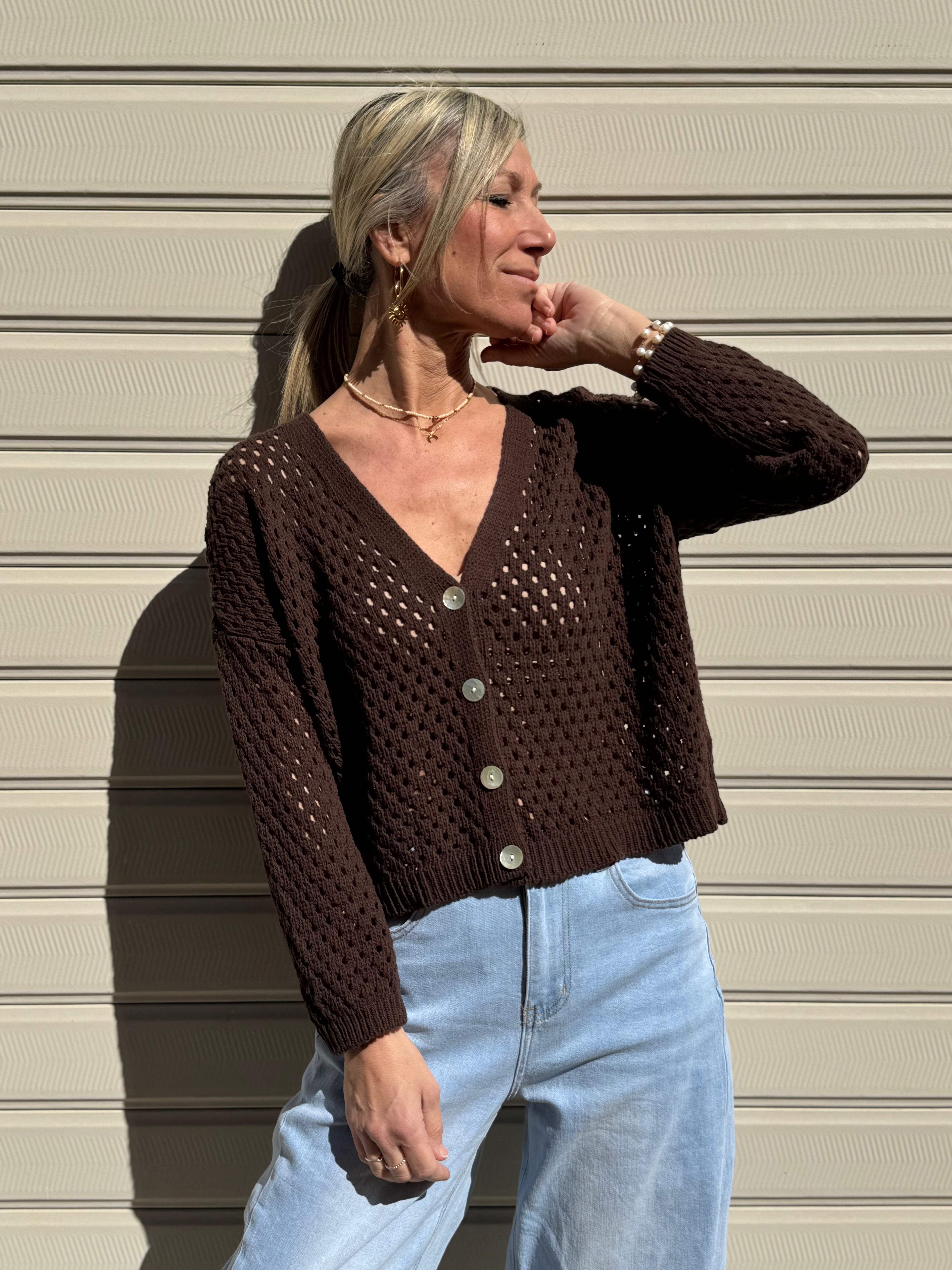 Cardigan traforato adora