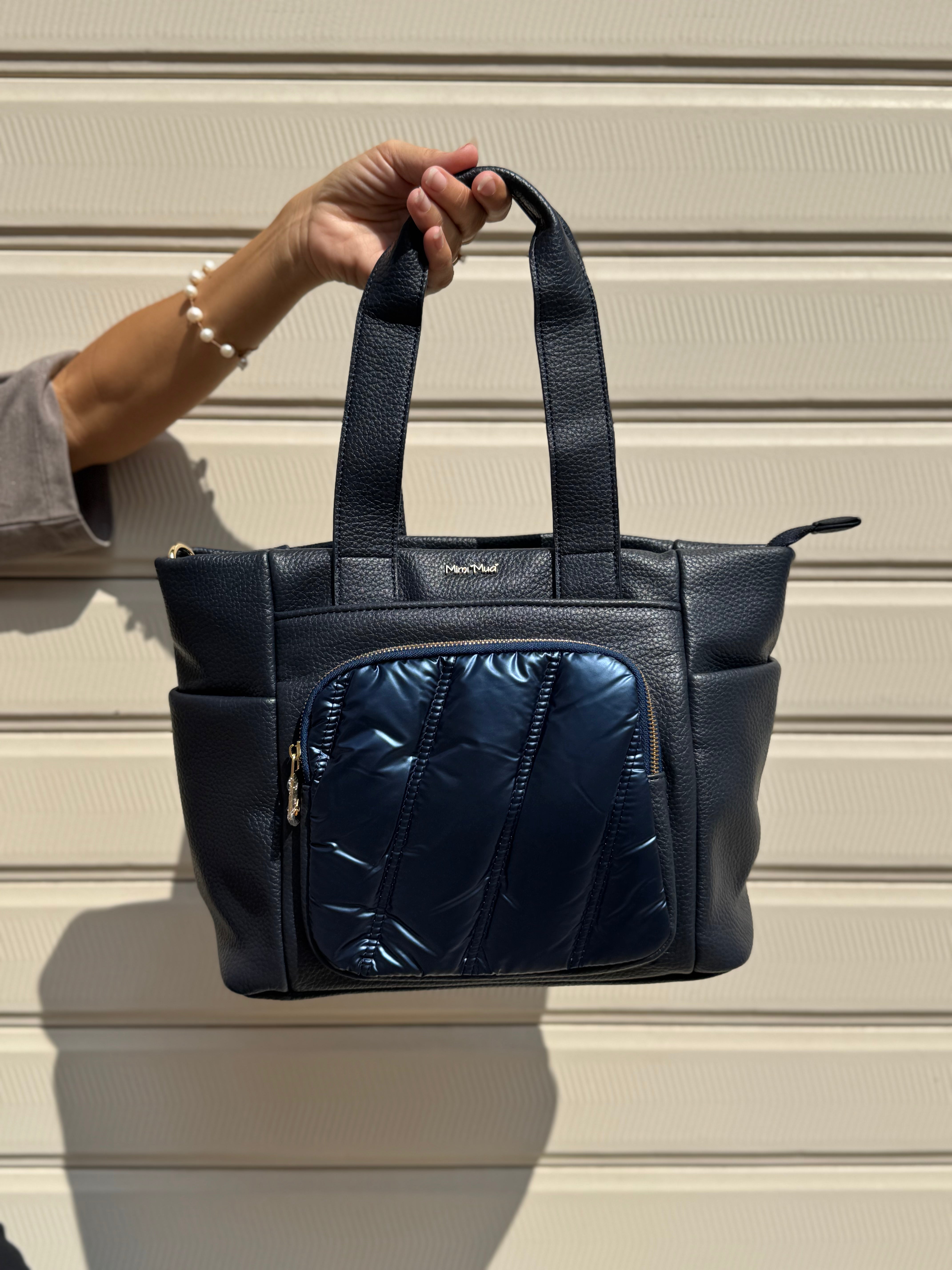 Borsa shopper con piumino