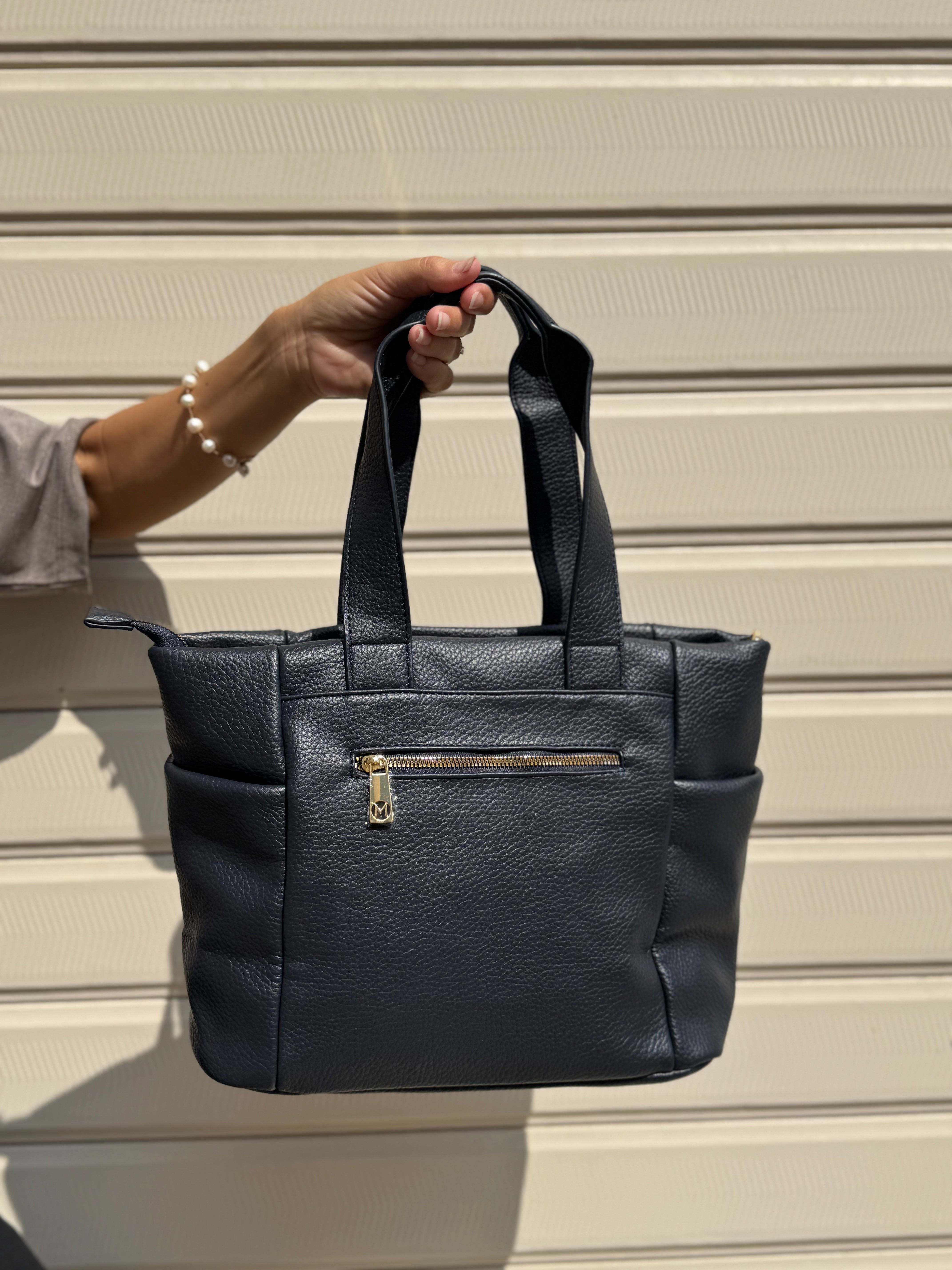 Borsa shopper con piumino