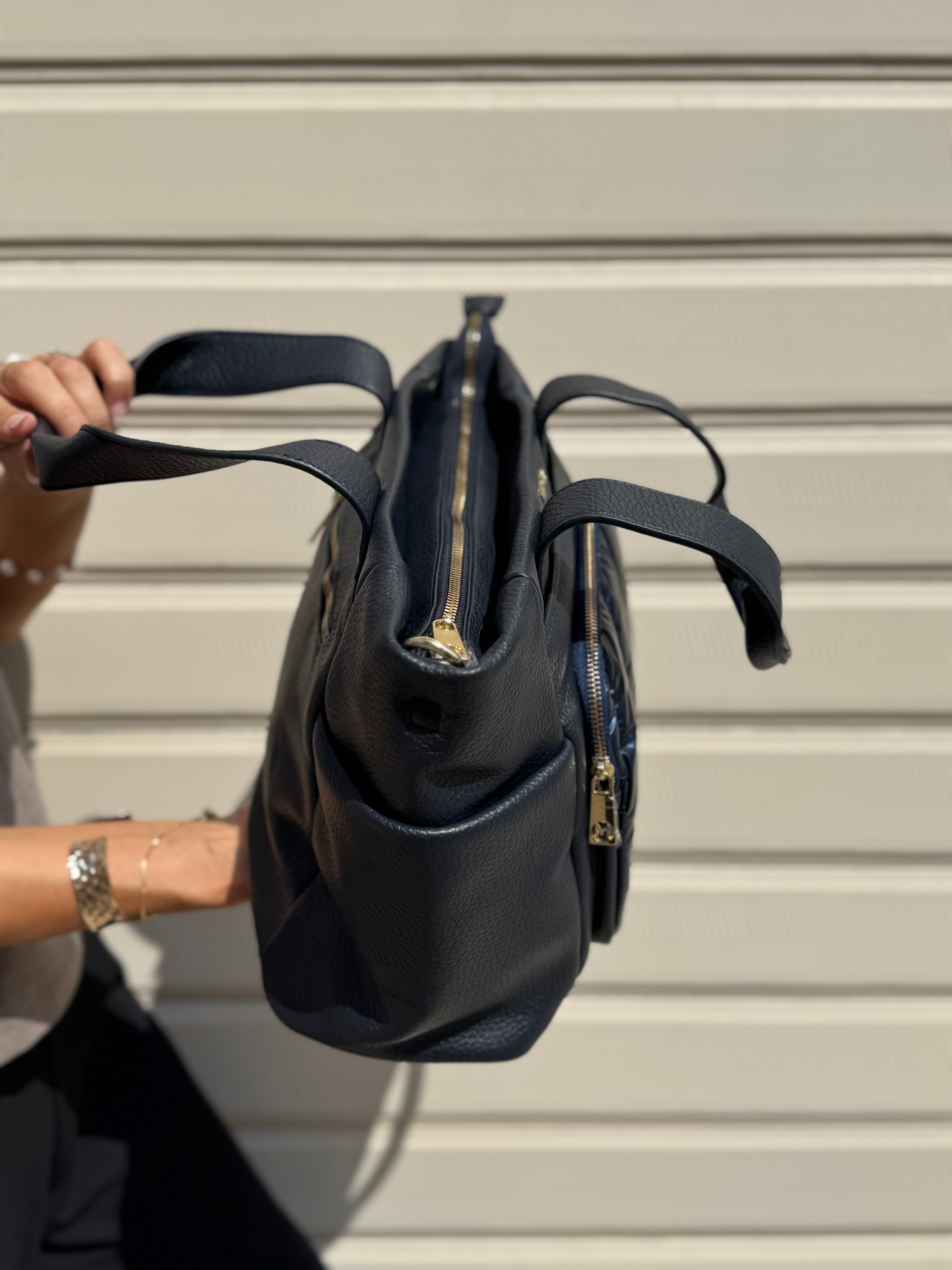 Borsa shopper con piumino