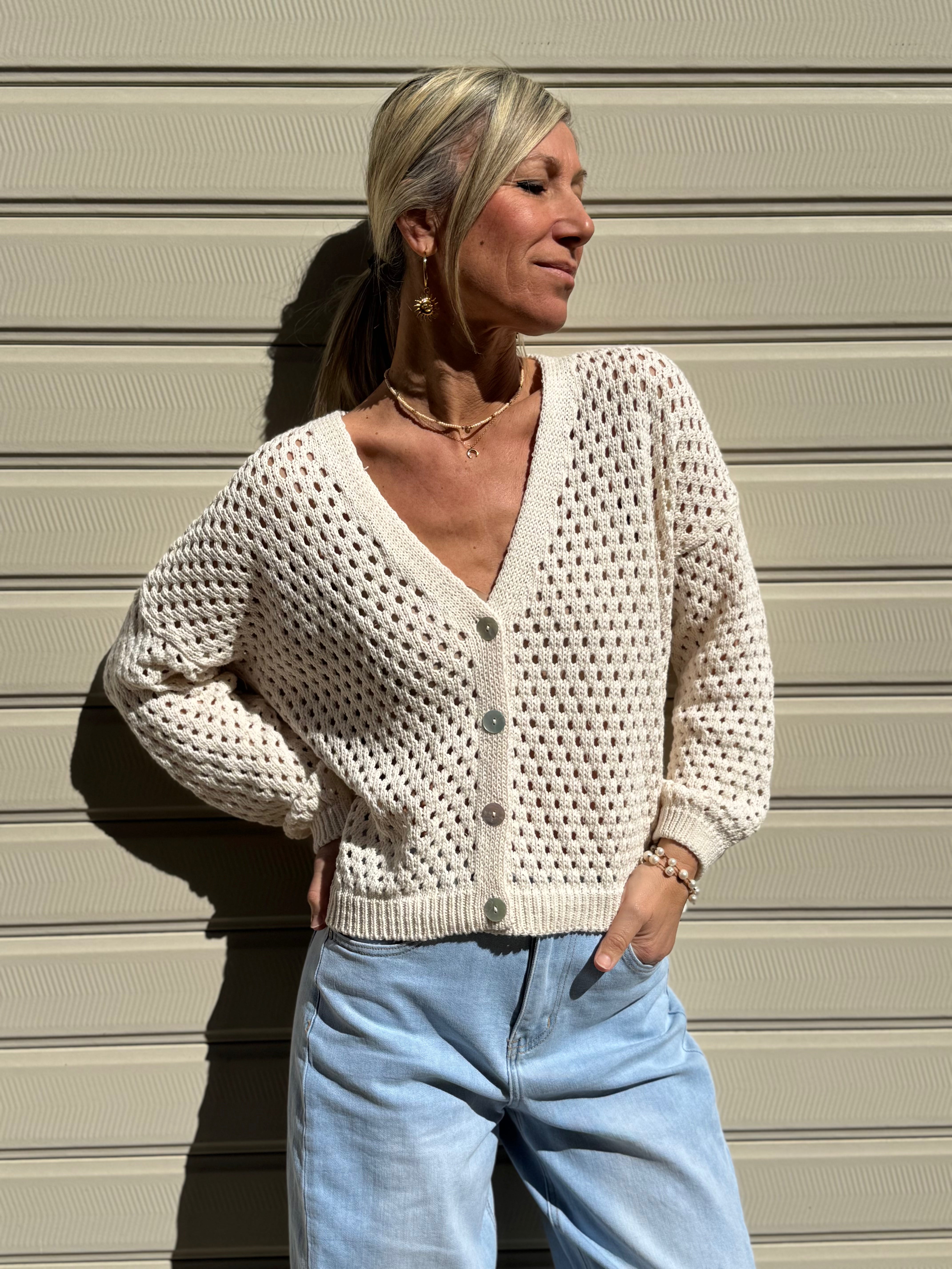 Cardigan traforato adora