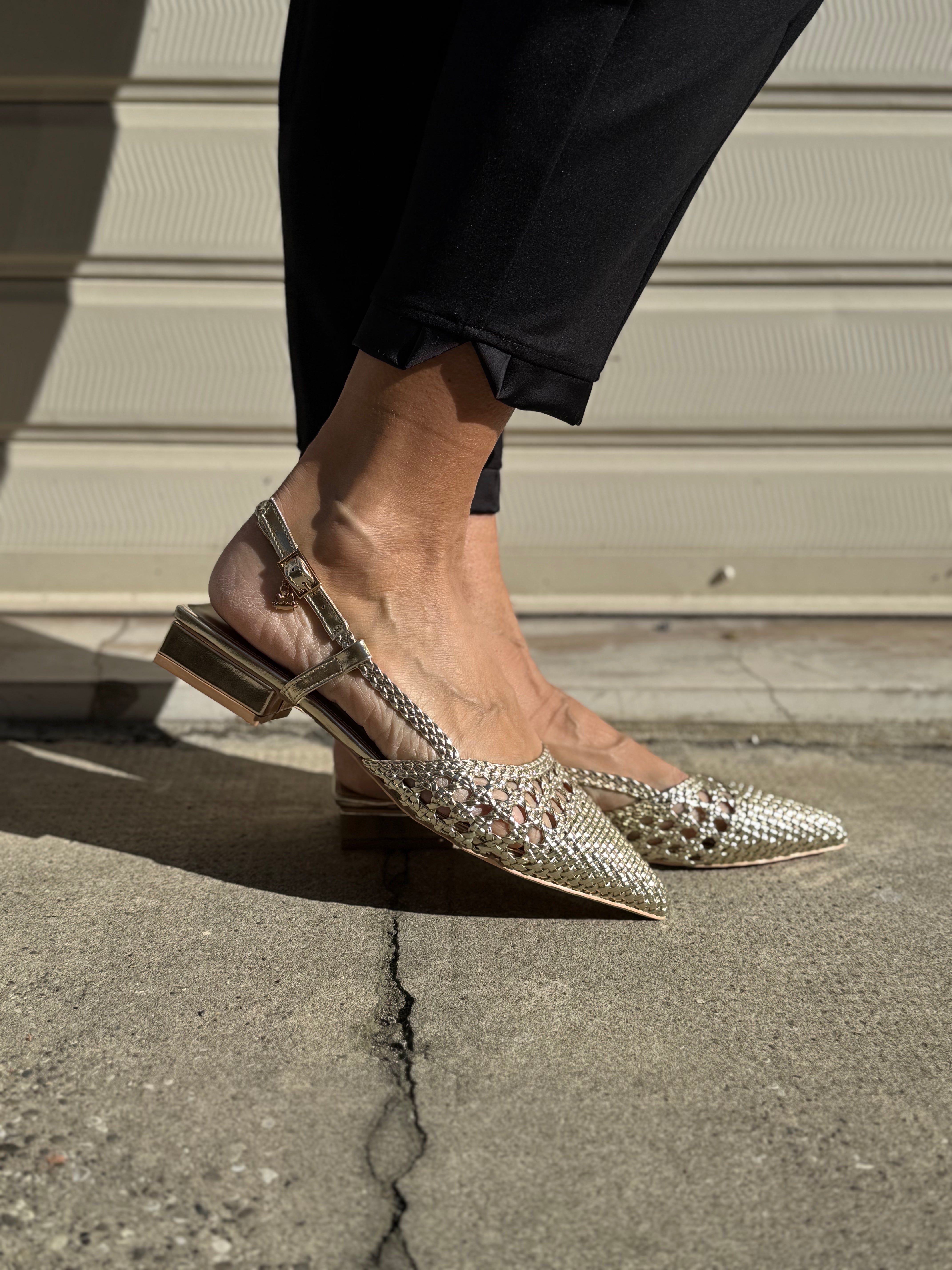 Slingback intrecciata mimì