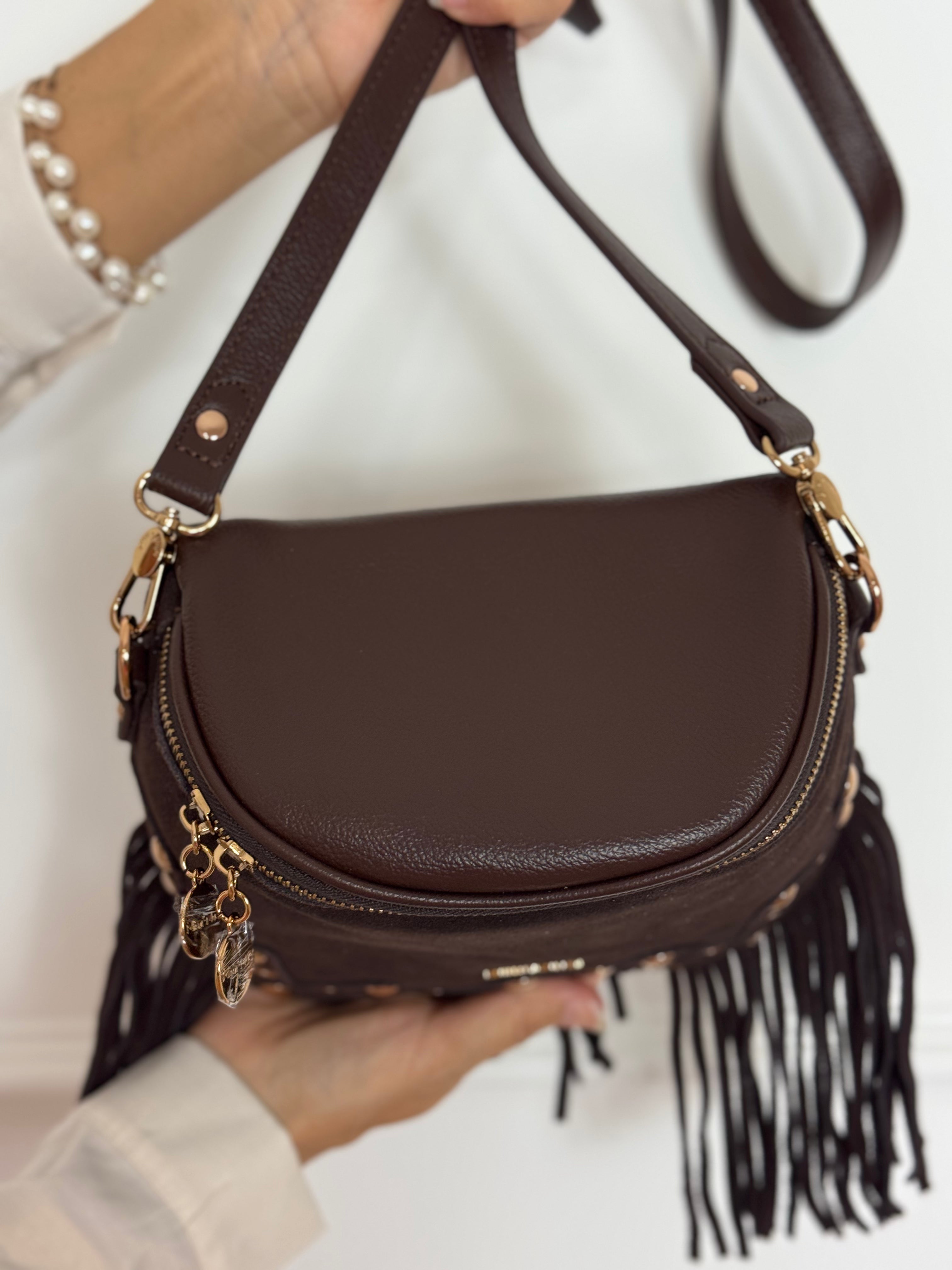 Borsa tracolla frange mimì