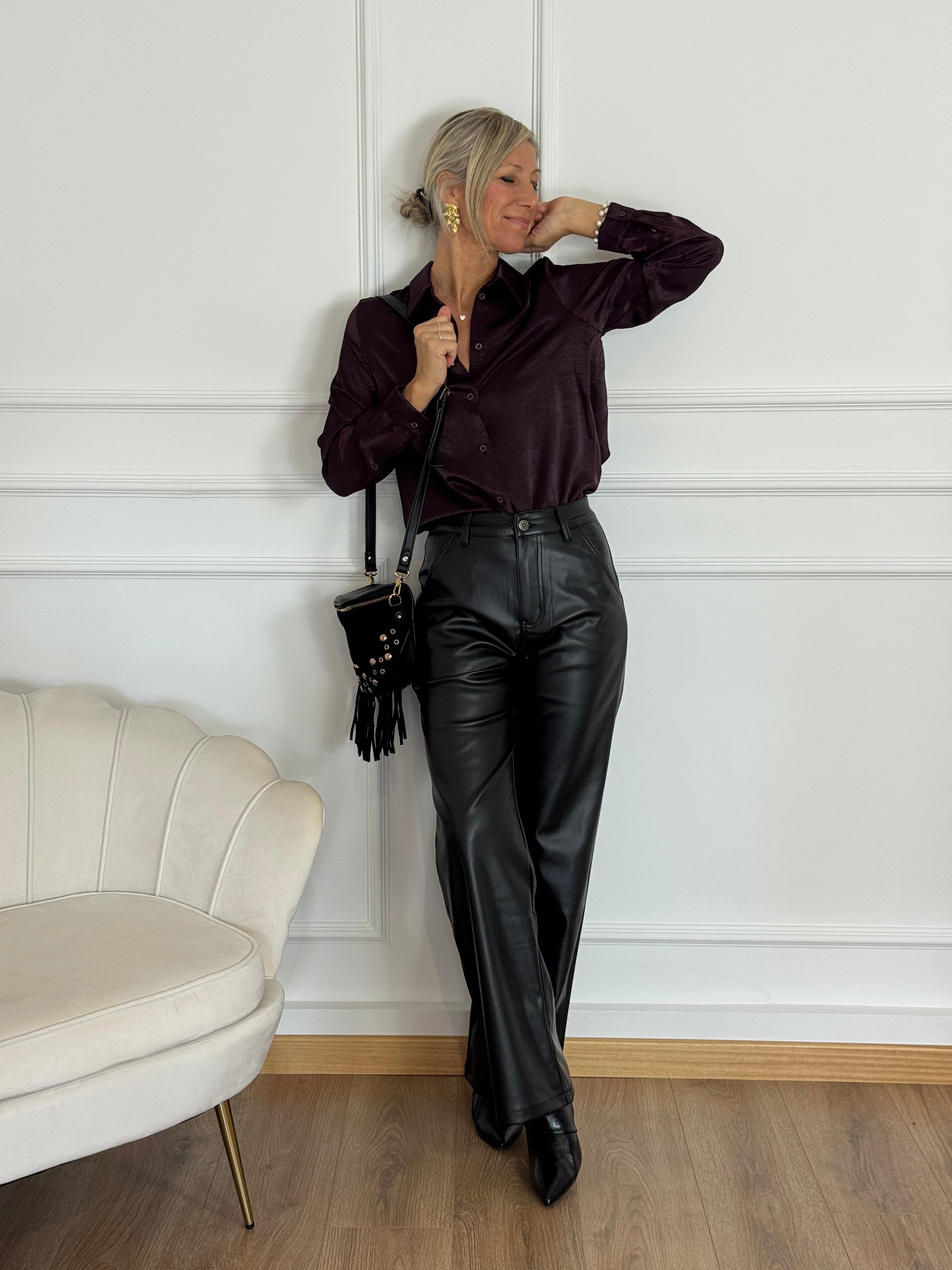 Pantalone ecopelle palazzo mimì
