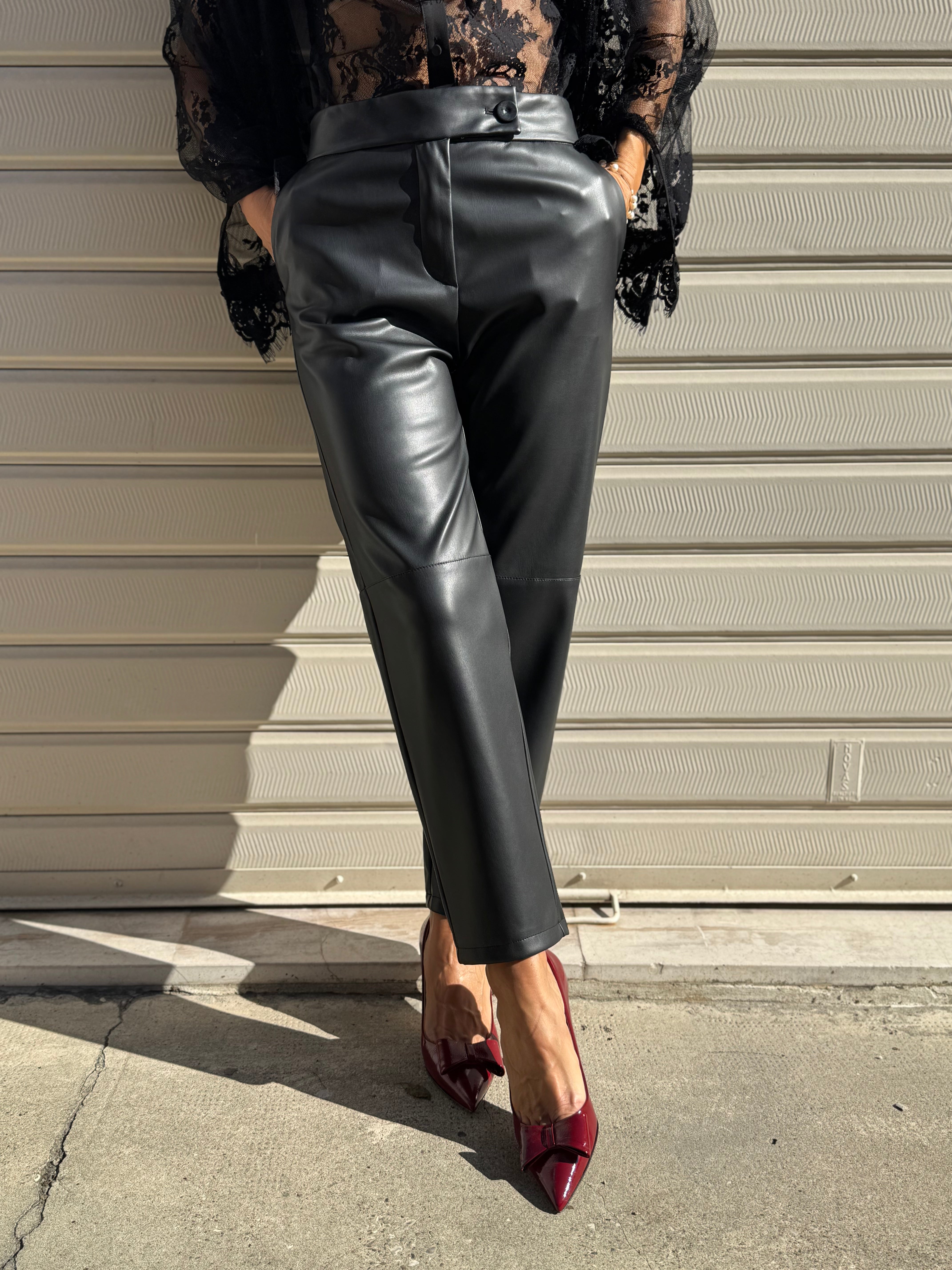 Pantalone ecopelle imperial