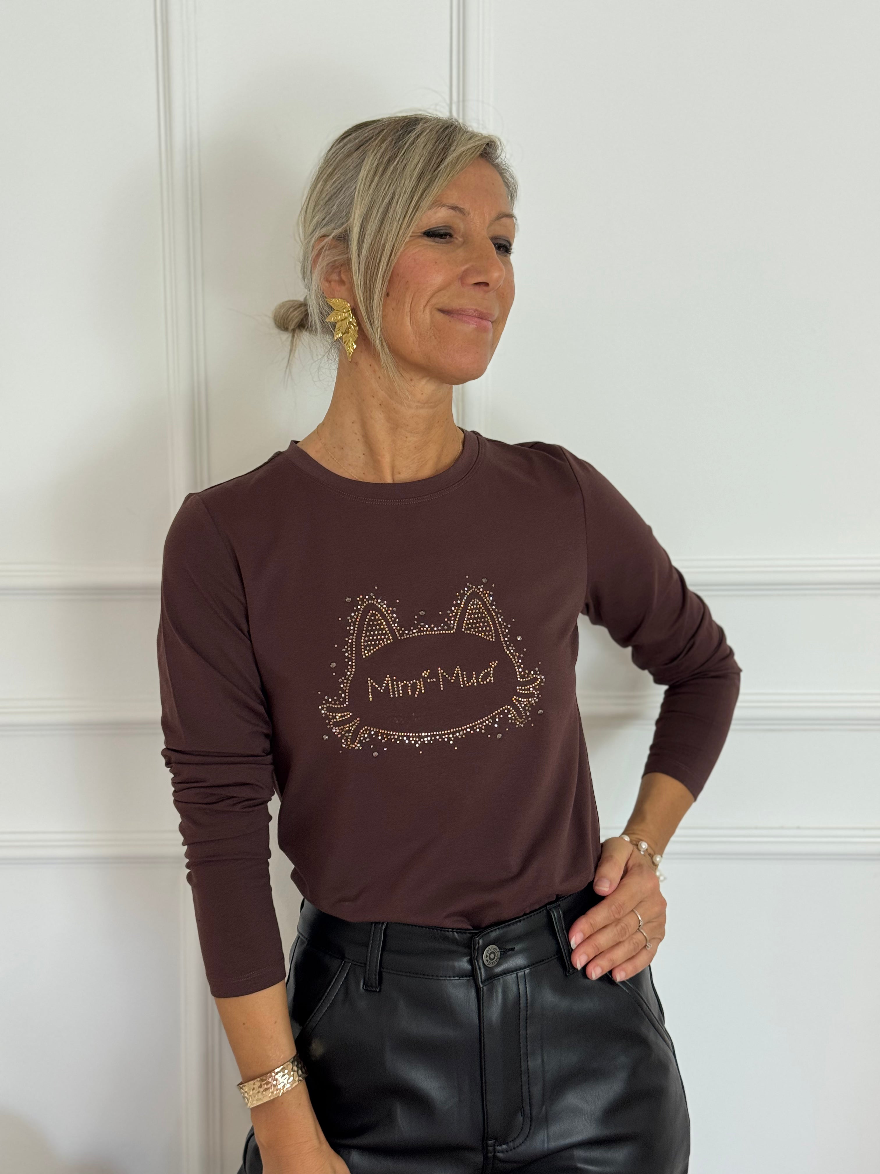 Tshirt gatto strass mimì 🐈⬛