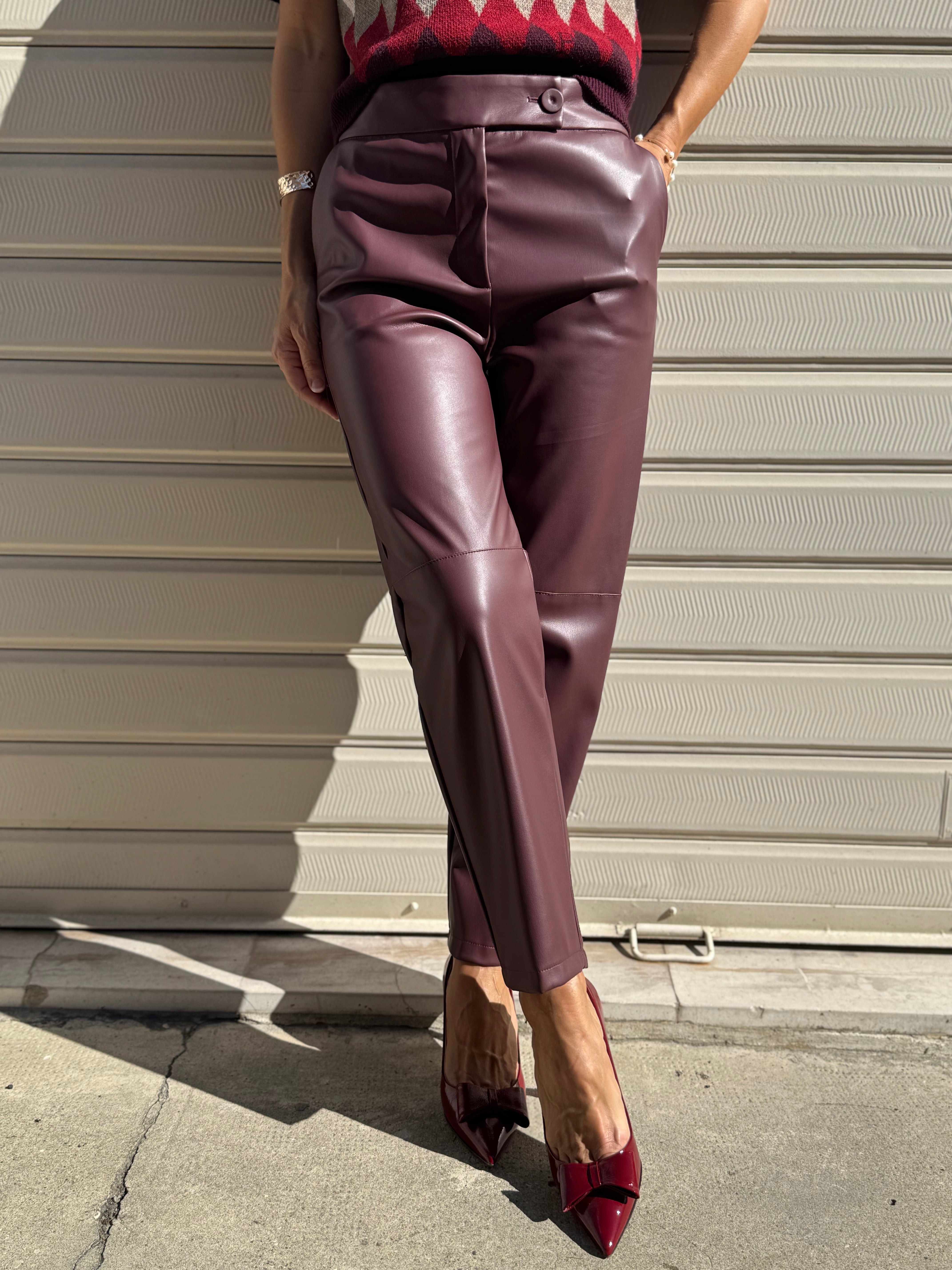 Pantalone ecopelle imperial